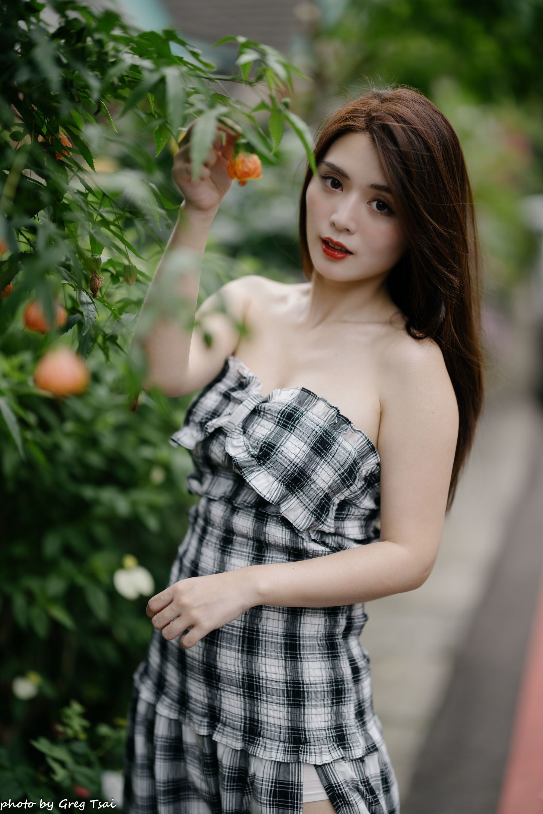 筱筱 - 桃园 格子裙/(119P)