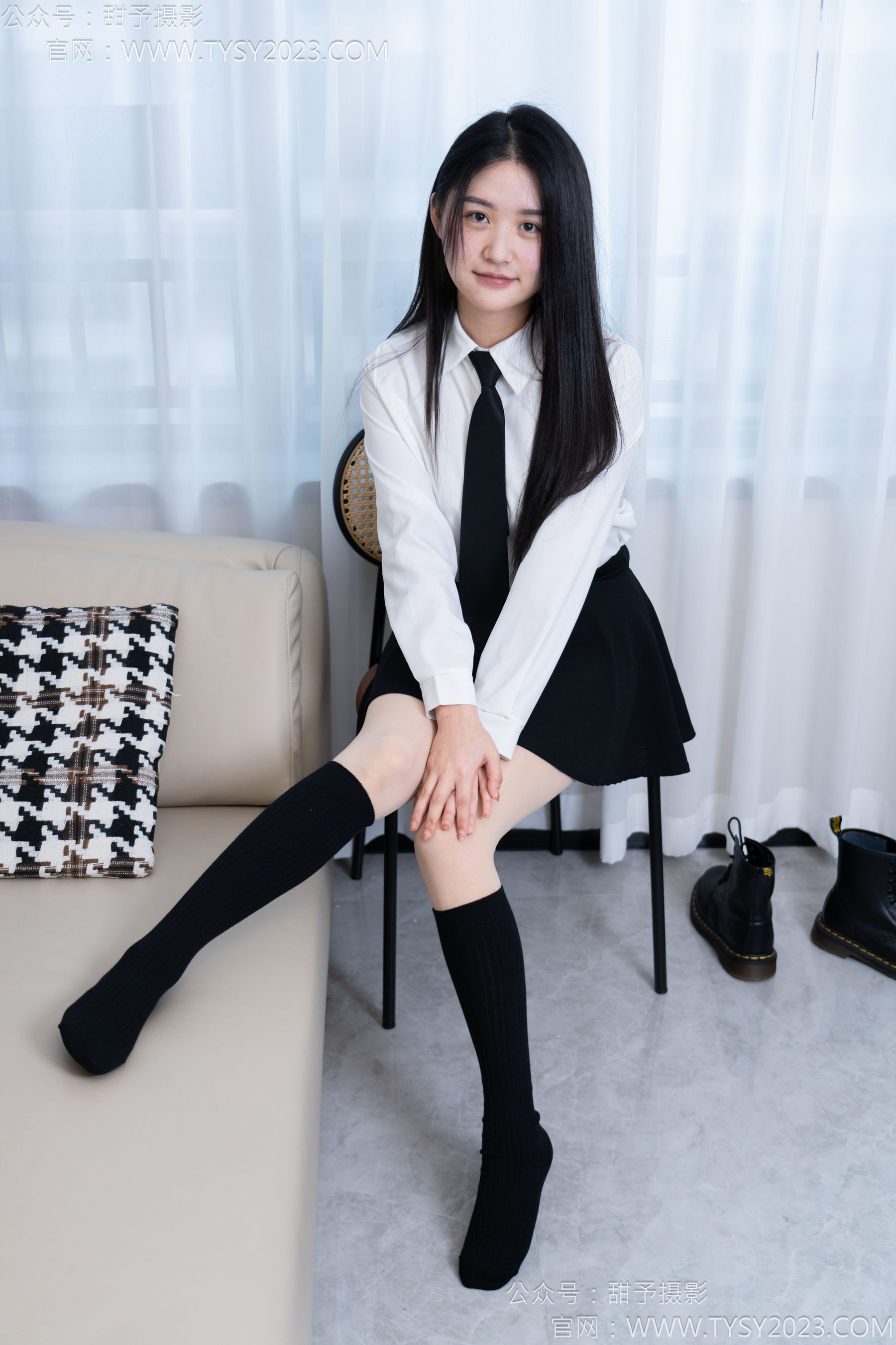 甜予摄影 No.168 澜澜 - 短靴、小腿袜、肉丝/(165P)