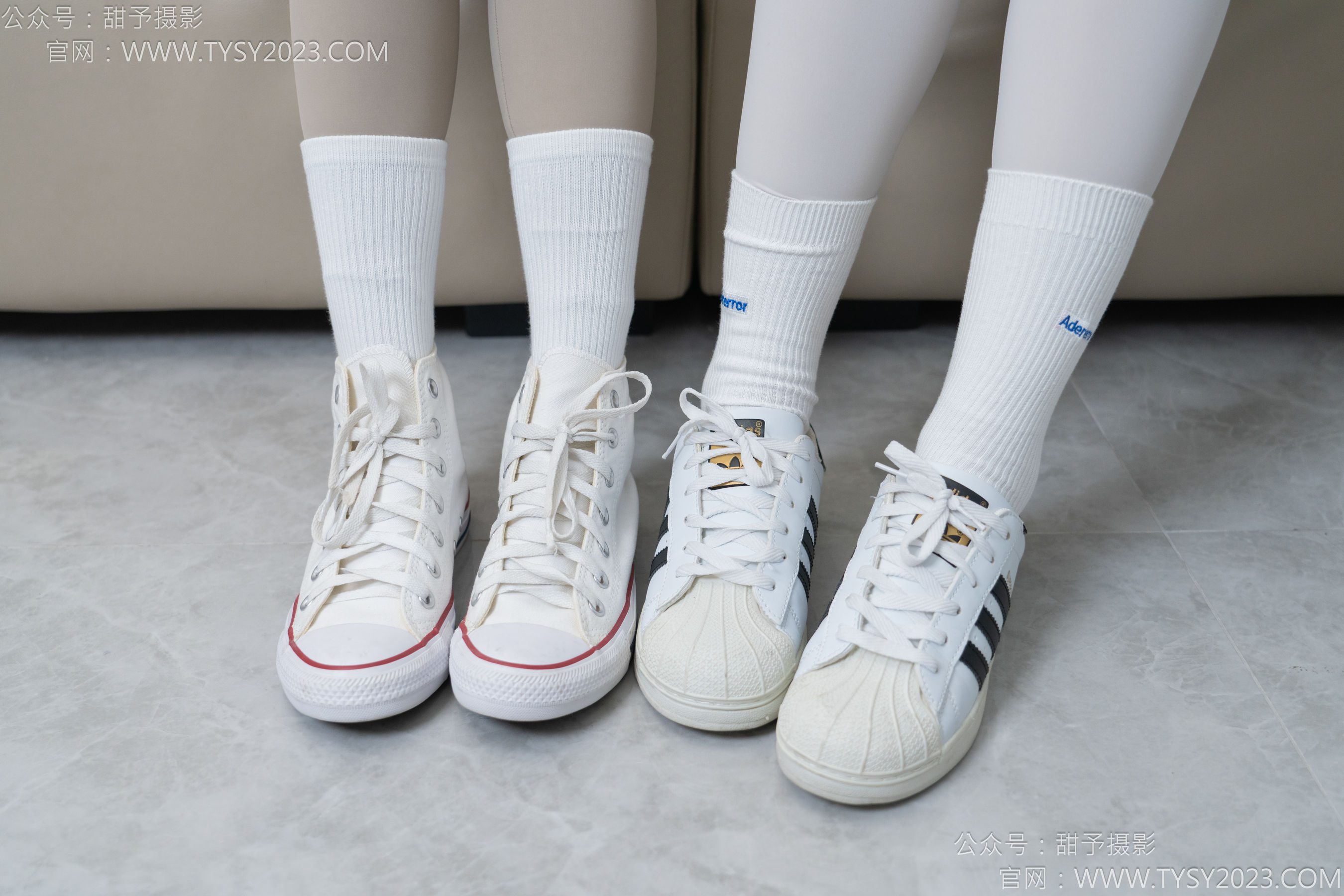 甜予摄影 No.157 澜澜&咖啡豆 - 帆布鞋、板鞋、白棉袜、薄黑丝、薄肉丝/(144P)