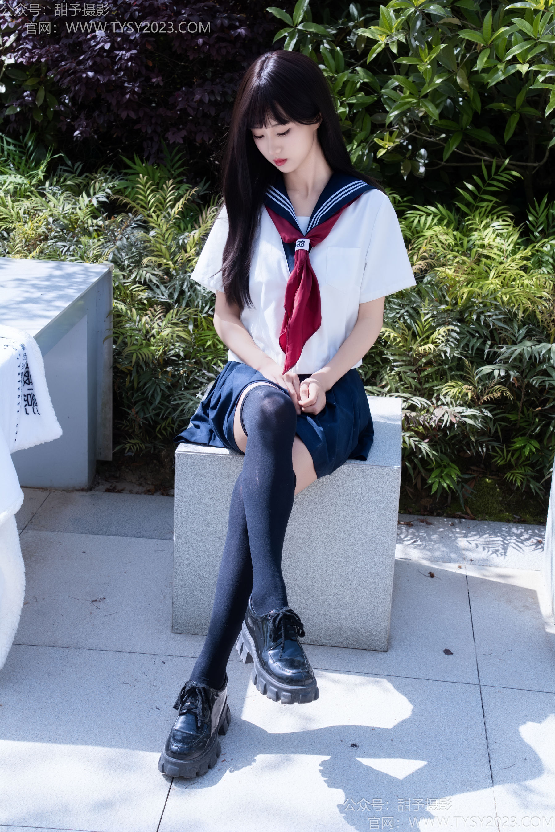 甜予摄影 No.193 小甜桃 - 皮鞋、大腿袜、裸足/(129P)