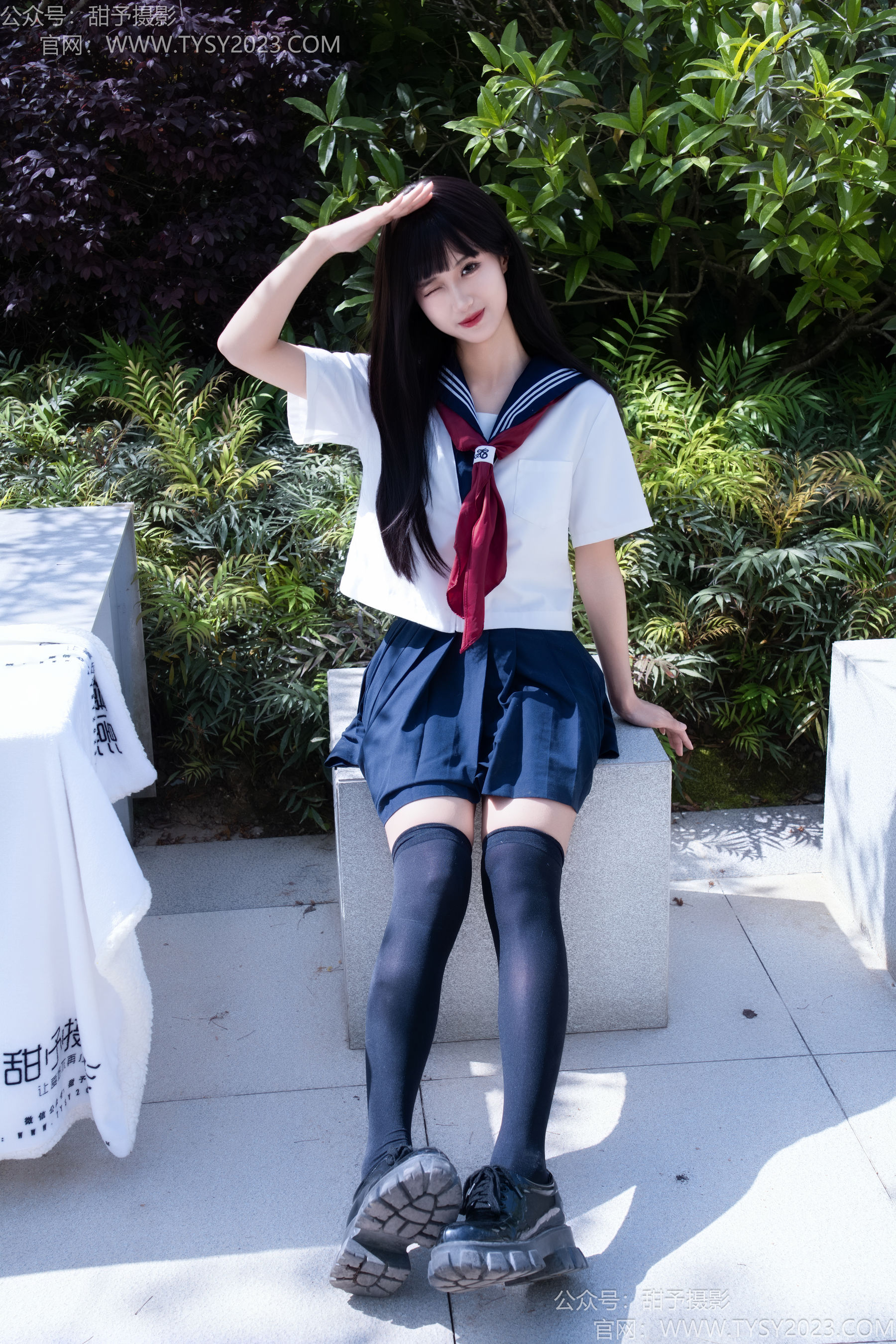 甜予摄影 No.193 小甜桃 - 皮鞋、大腿袜、裸足/(129P)