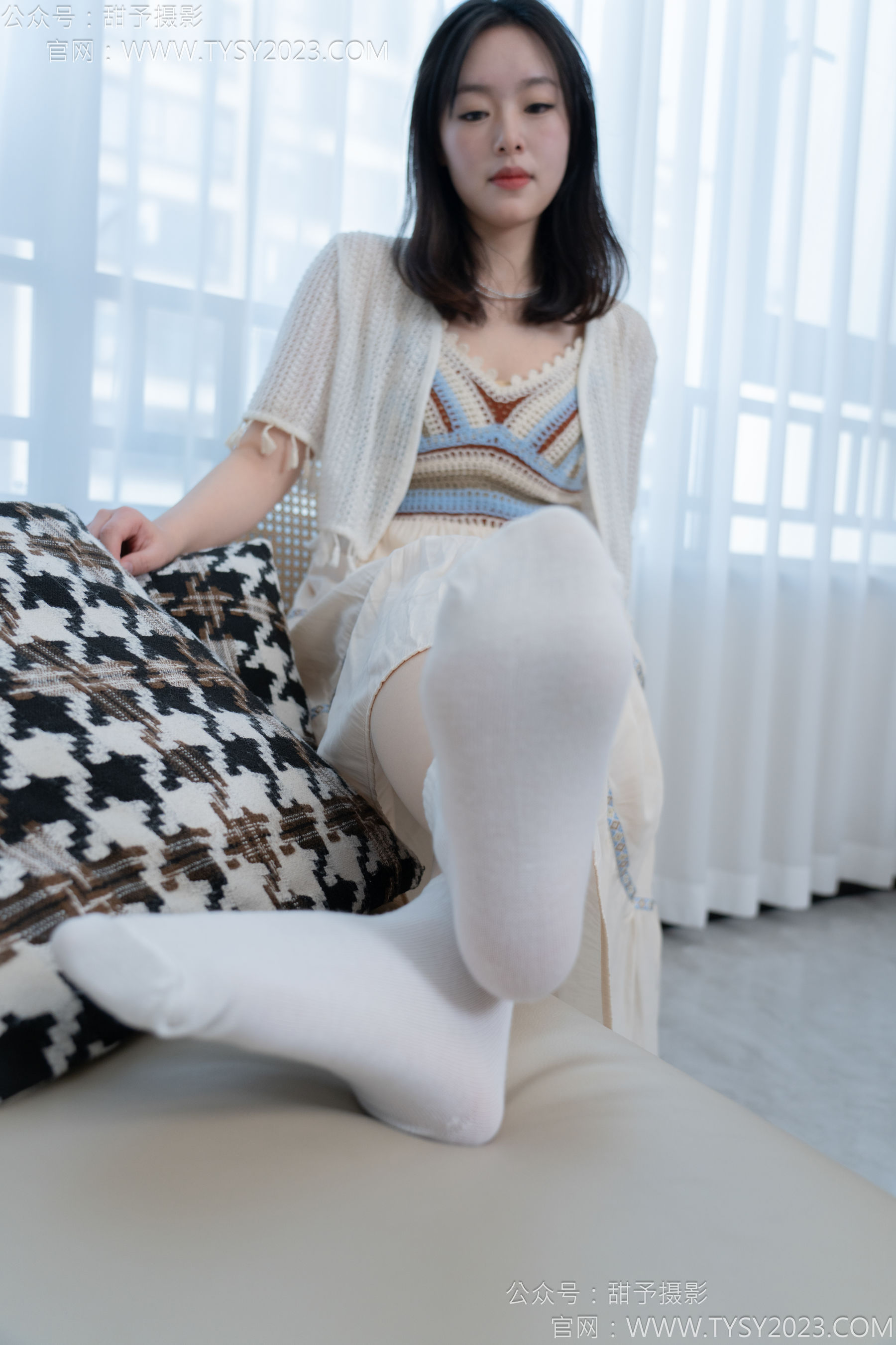 甜予摄影 No.173 小葵 - 棉鞋、白棉袜、薄肉丝/(135P)