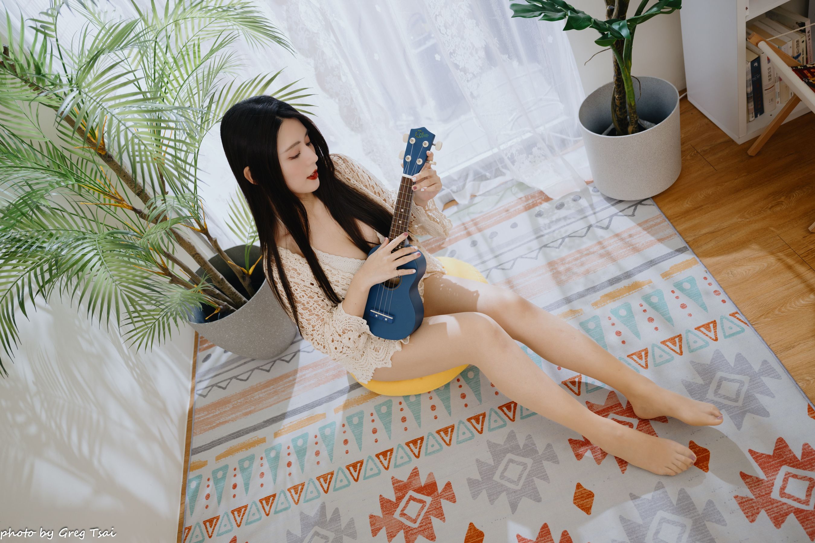 筱筱 - 休闲居家棚拍/(100P)