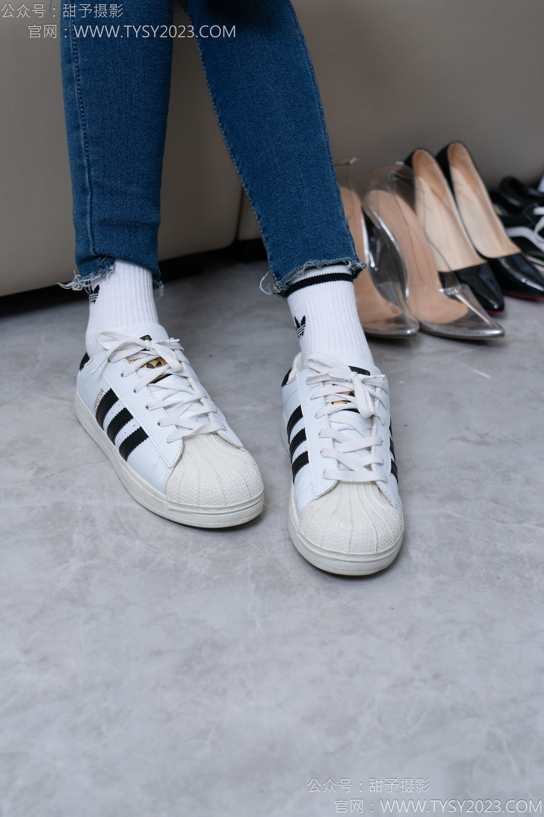 甜予摄影 No.179 珞珞 - 高跟鞋、板鞋、人字拖、白棉袜/(129P)