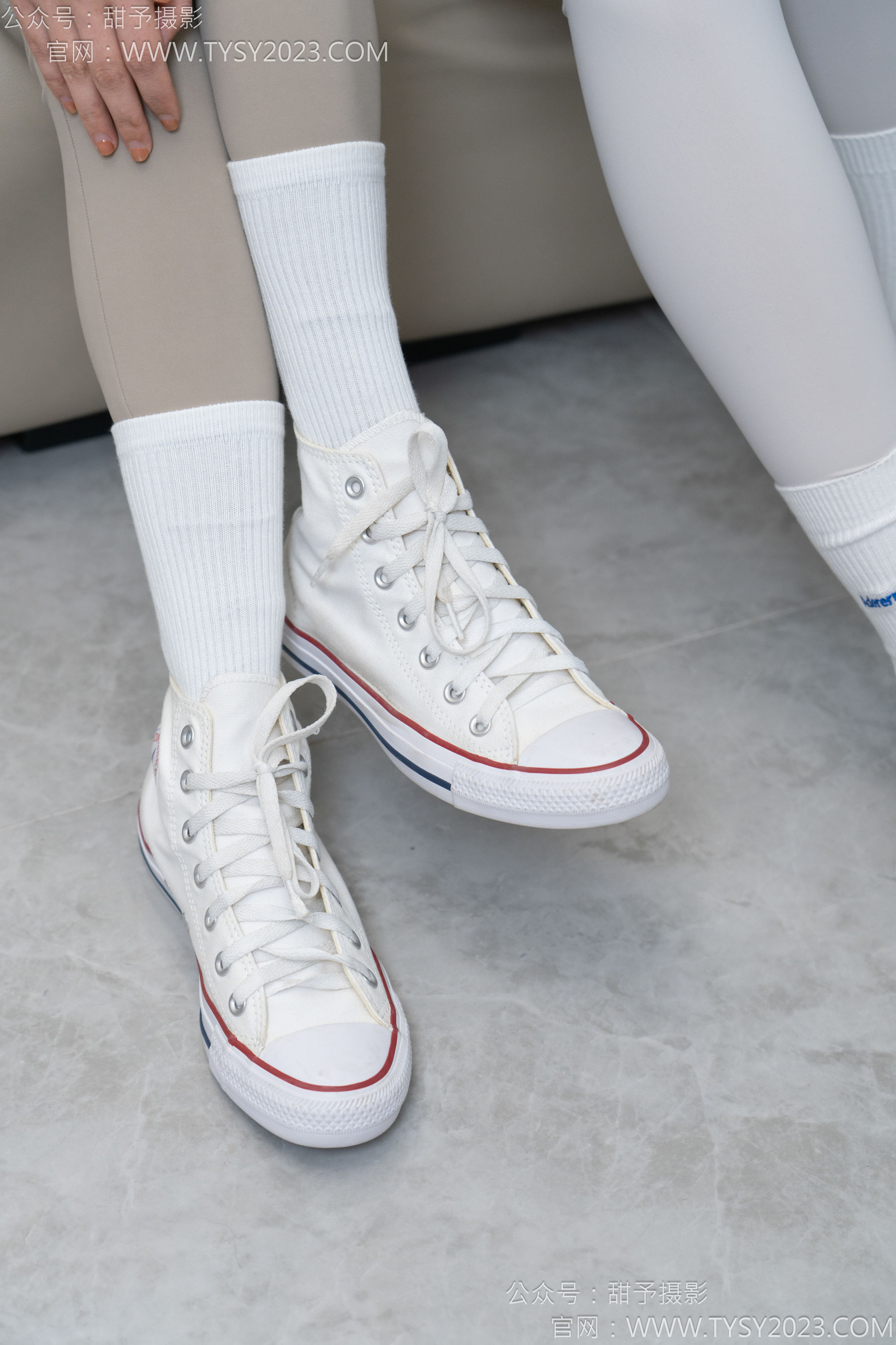 甜予摄影 No.157 澜澜&咖啡豆 - 帆布鞋、板鞋、白棉袜、薄黑丝、薄肉丝/(144P)