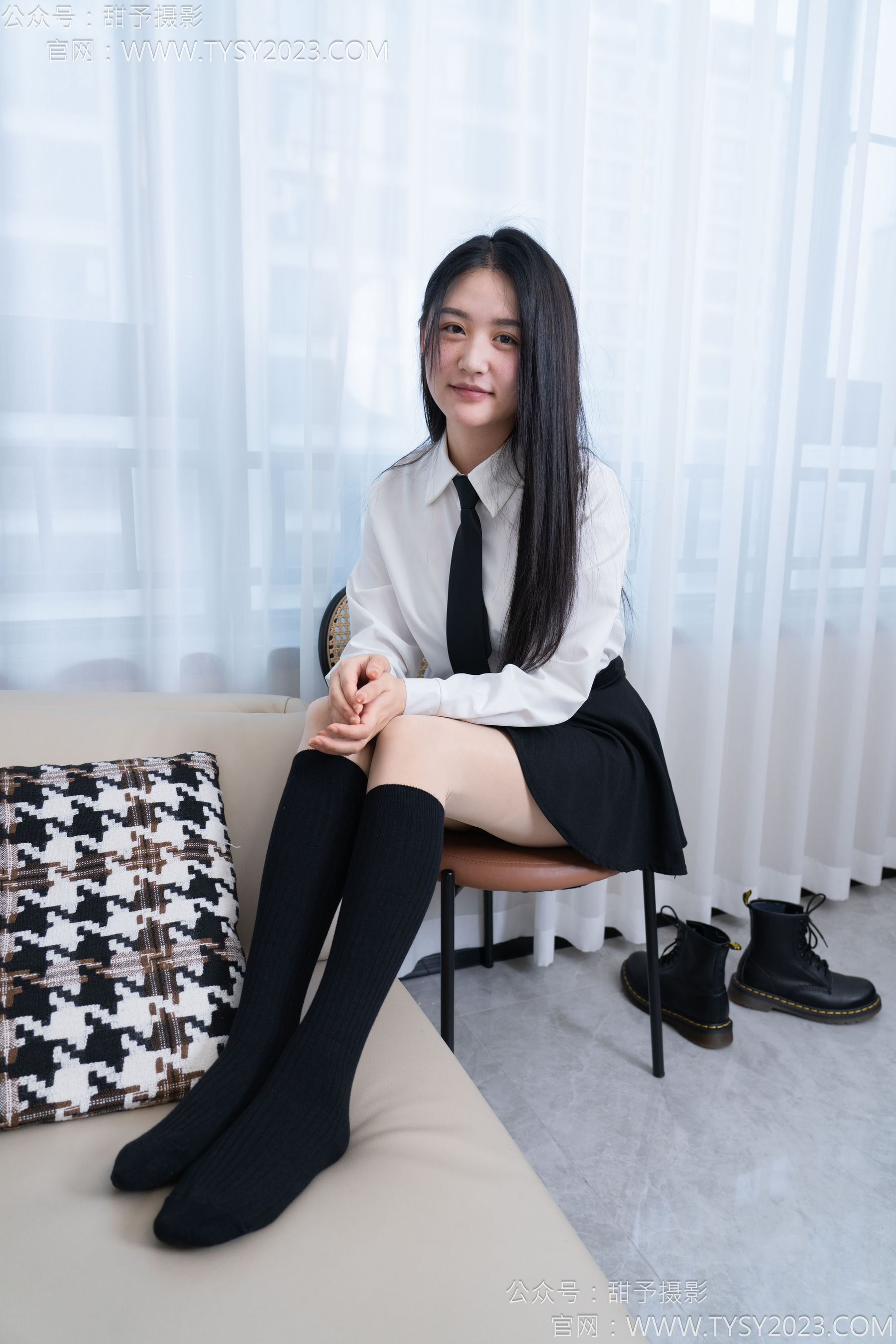 甜予摄影 No.168 澜澜 - 短靴、小腿袜、肉丝/(165P)