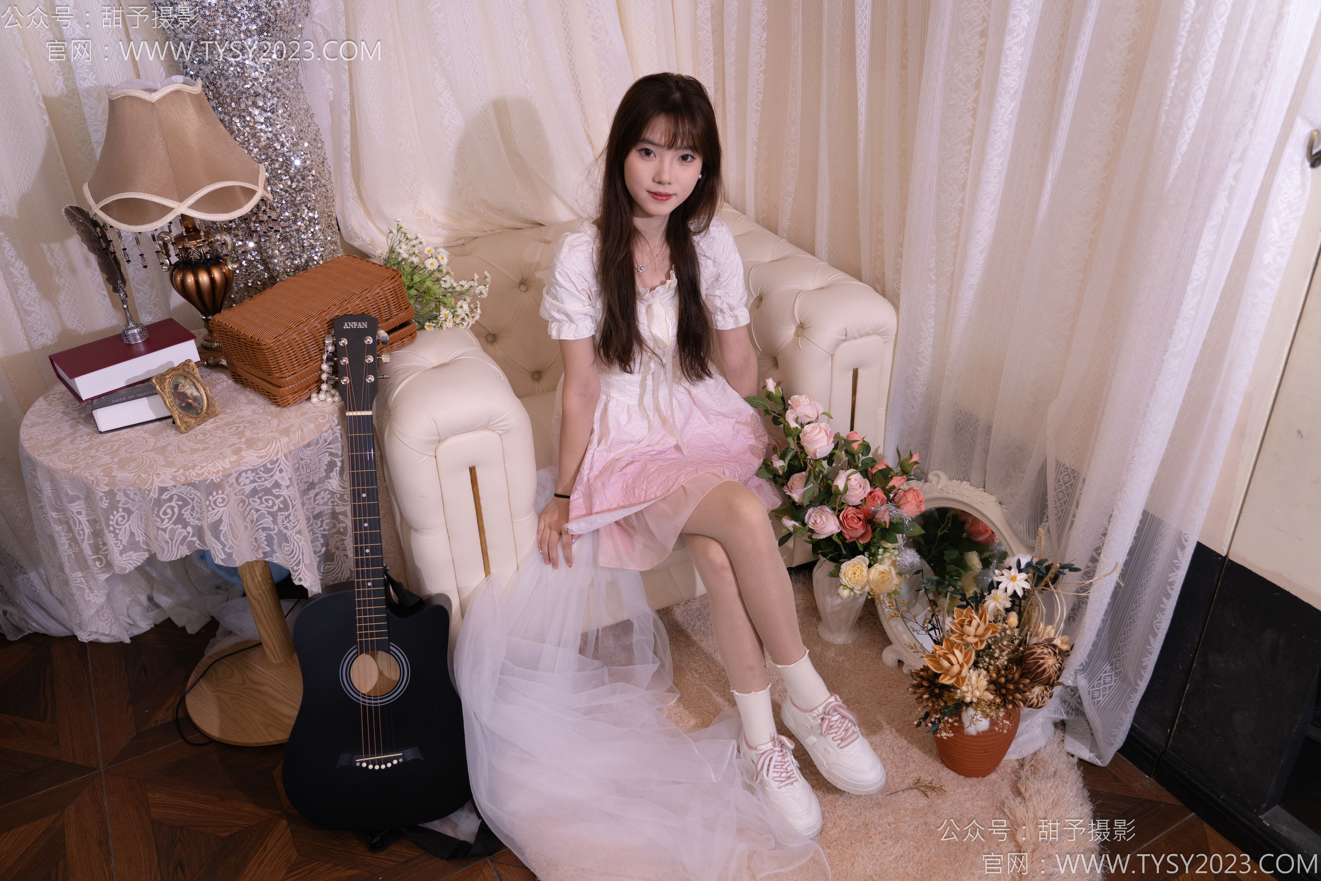 甜予摄影 No.177 璇璇 - 板鞋、白棉袜、薄肉丝/(129P)