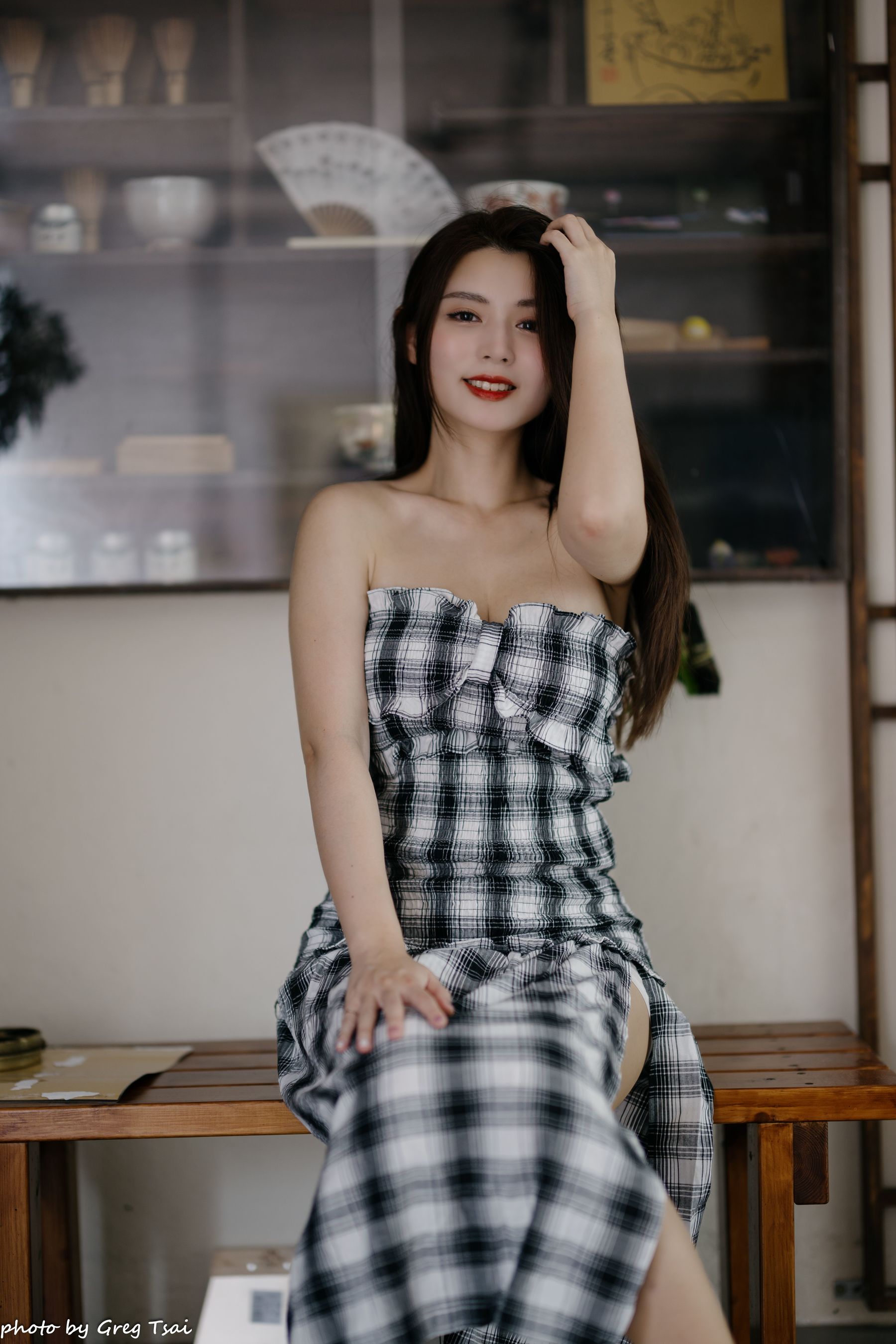 筱筱 - 桃园 格子裙/(119P)