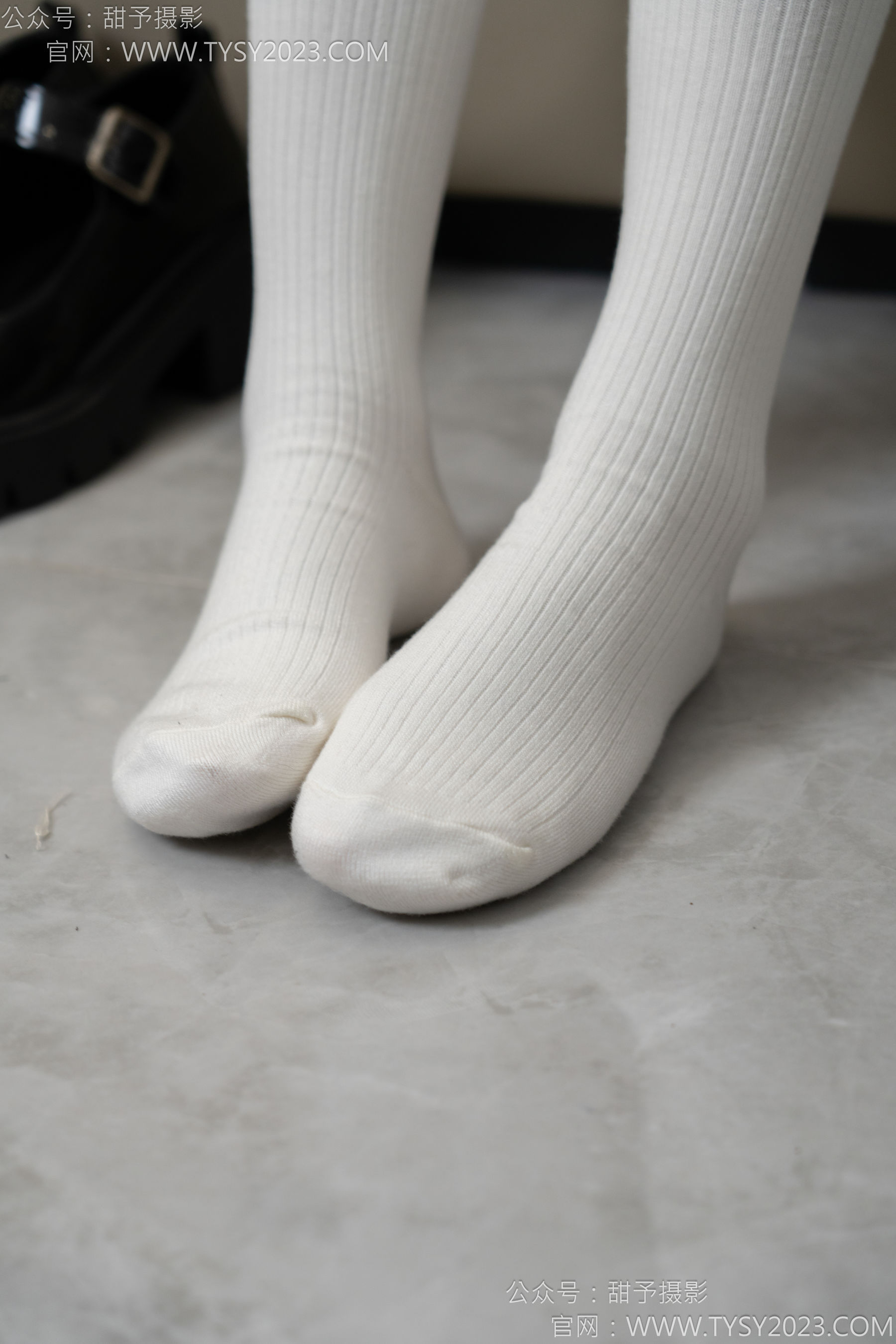 甜予摄影 No.150 澜澜 - 皮鞋、大腿袜、小腿袜、波点白丝袜/(162P)