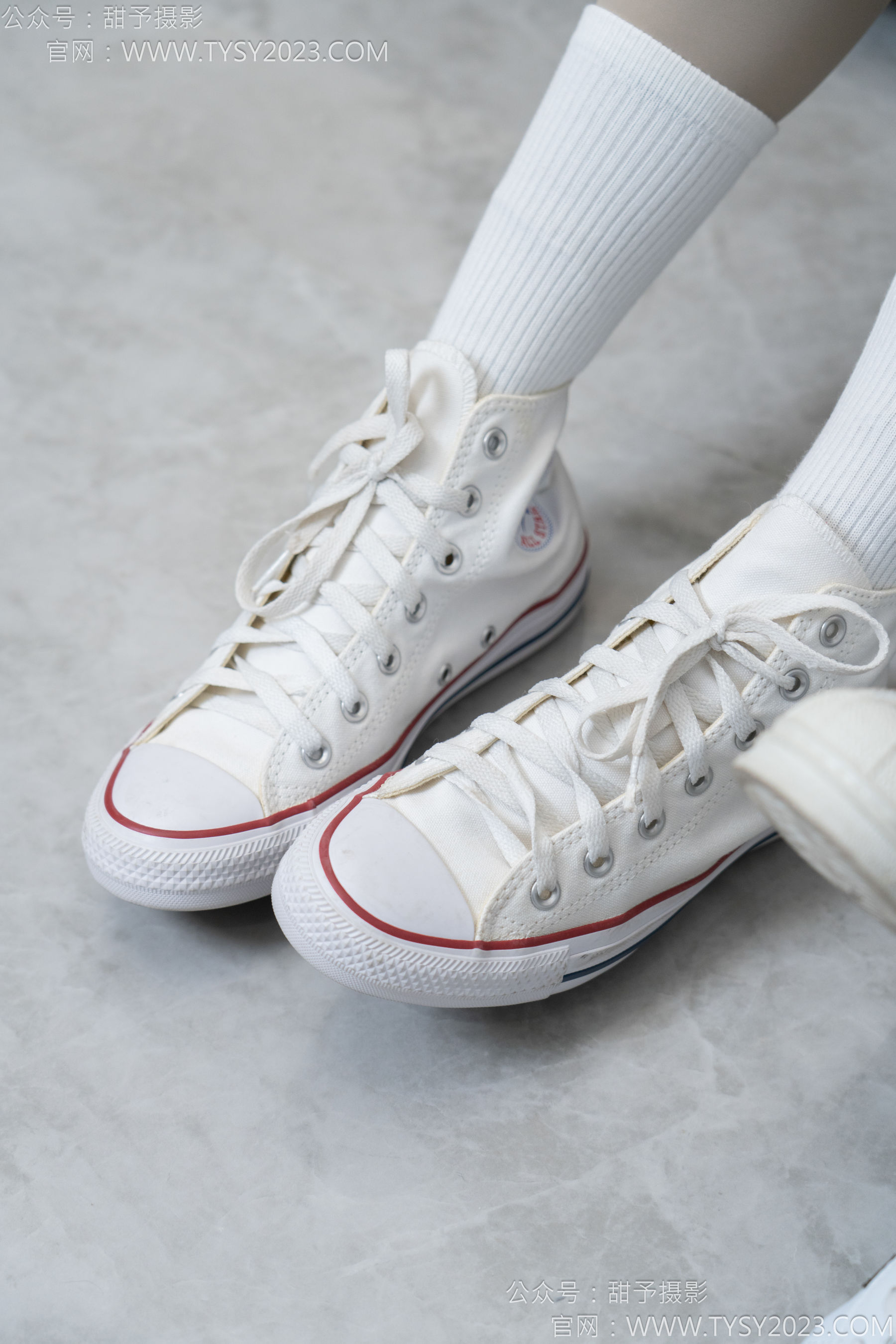 甜予摄影 No.157 澜澜&咖啡豆 - 帆布鞋、板鞋、白棉袜、薄黑丝、薄肉丝/(144P)