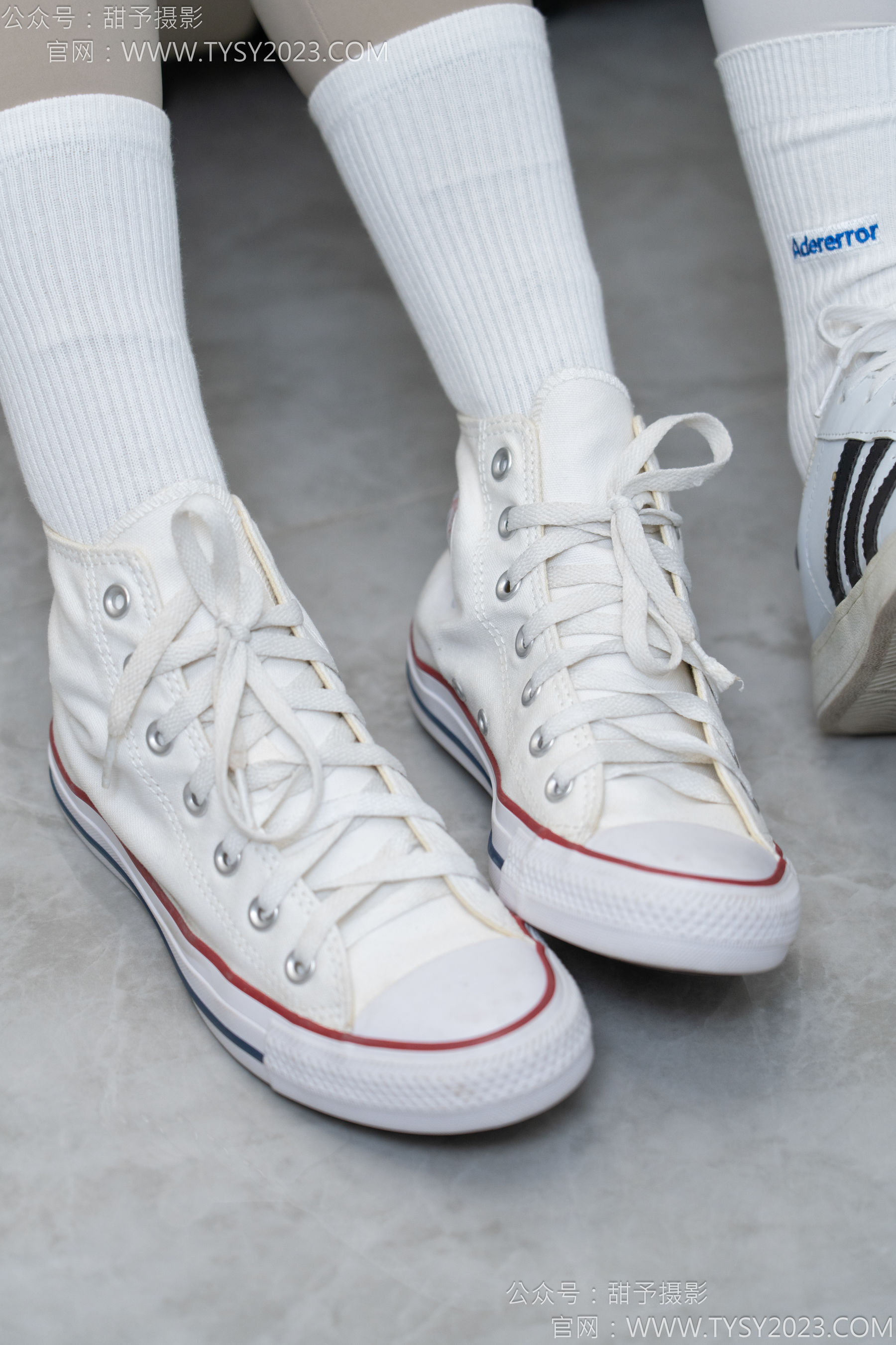 甜予摄影 No.157 澜澜&咖啡豆 - 帆布鞋、板鞋、白棉袜、薄黑丝、薄肉丝/(144P)