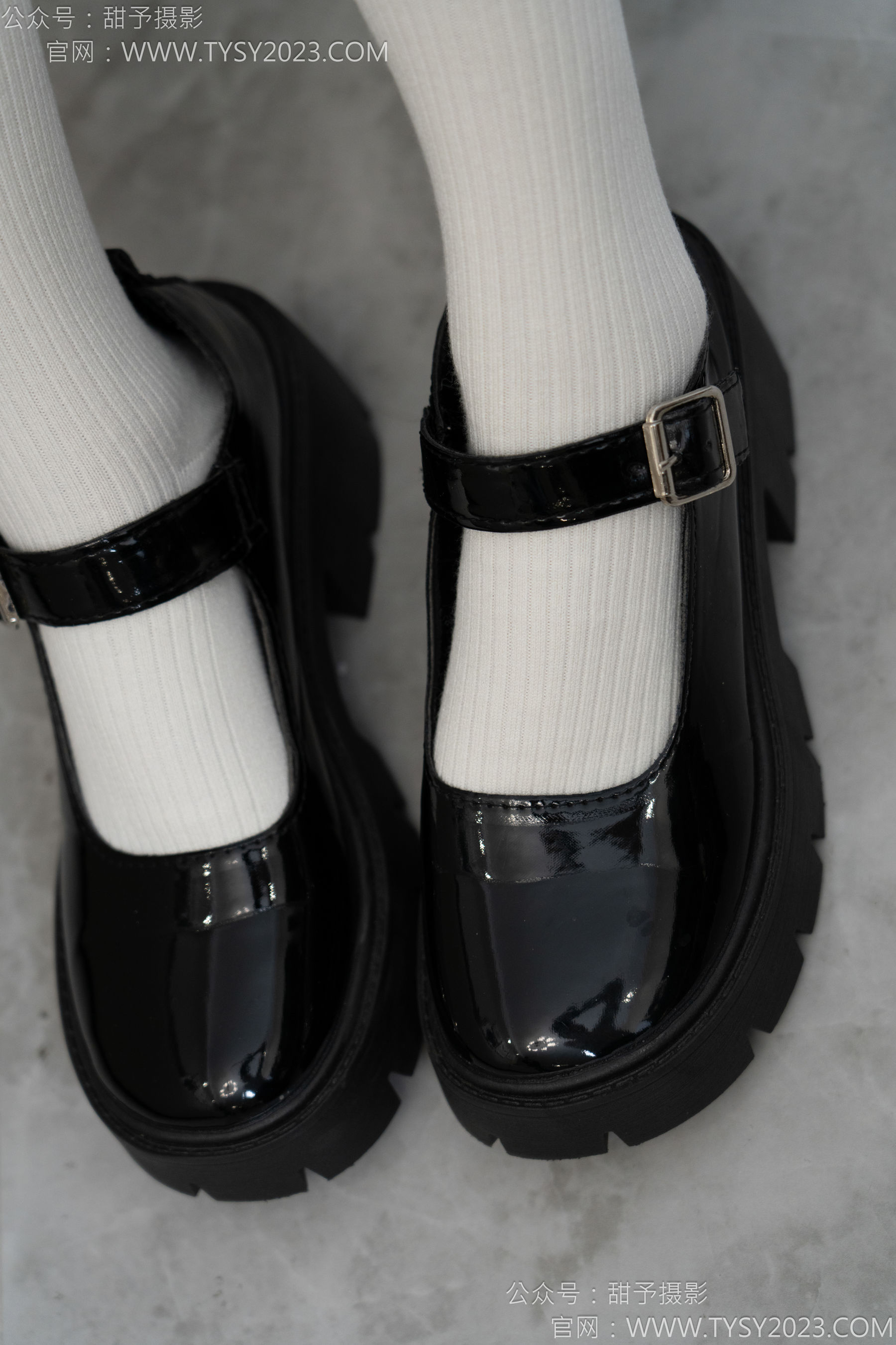 甜予摄影 No.150 澜澜 - 皮鞋、大腿袜、小腿袜、波点白丝袜/(162P)