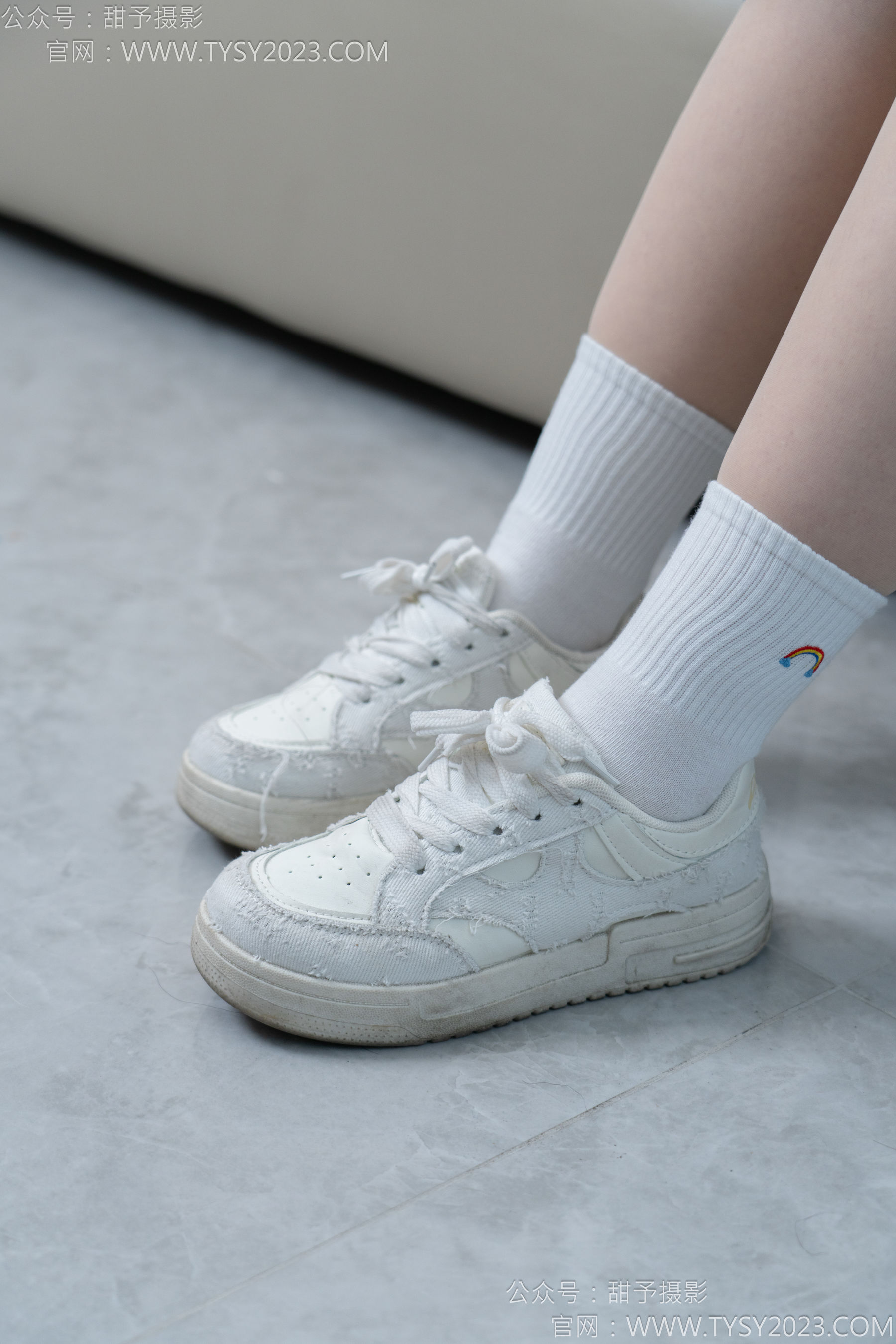 甜予摄影 No.151 小葵 - 板鞋、白棉袜、薄肉丝/(130P)