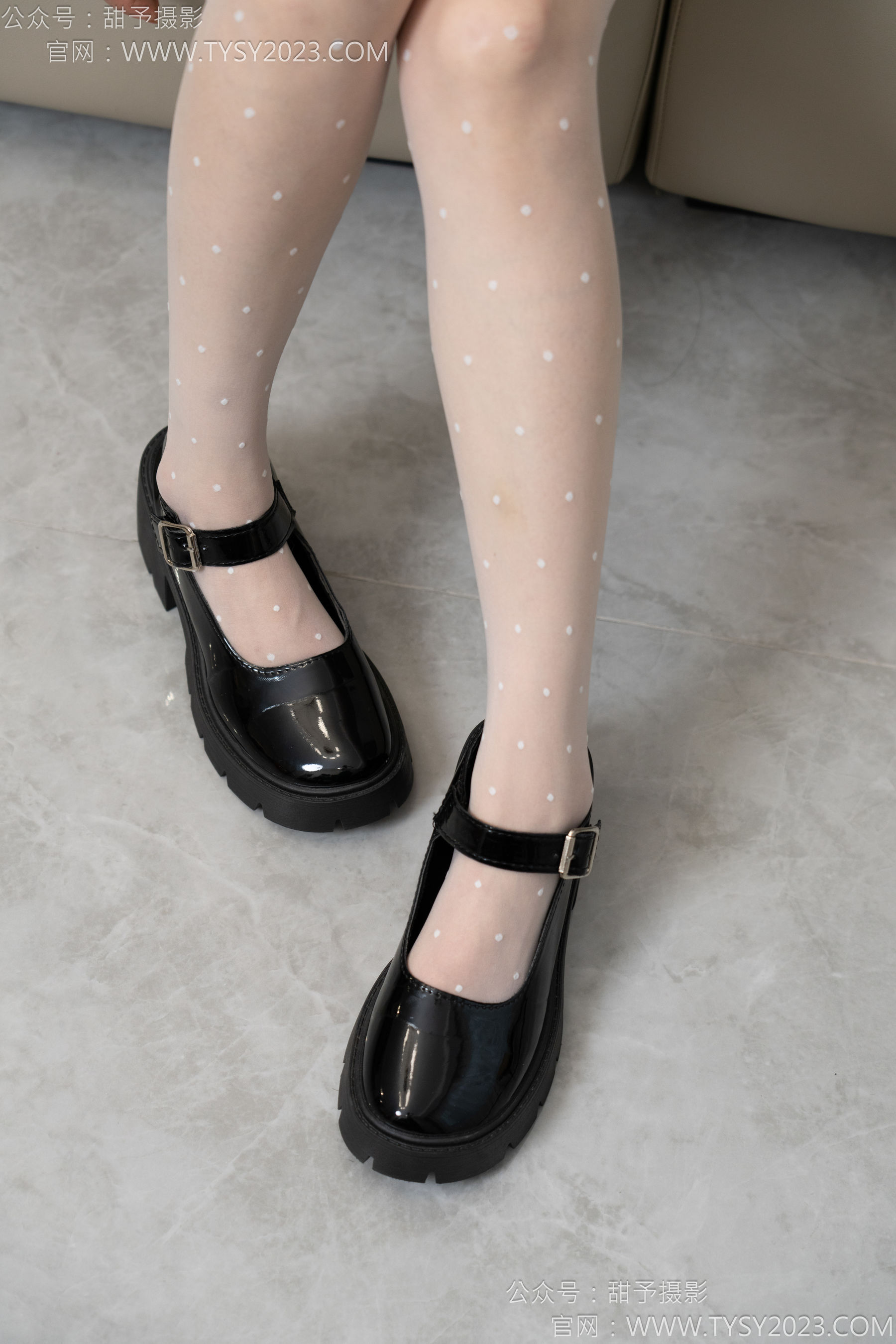 甜予摄影 No.150 澜澜 - 皮鞋、大腿袜、小腿袜、波点白丝袜/(162P)