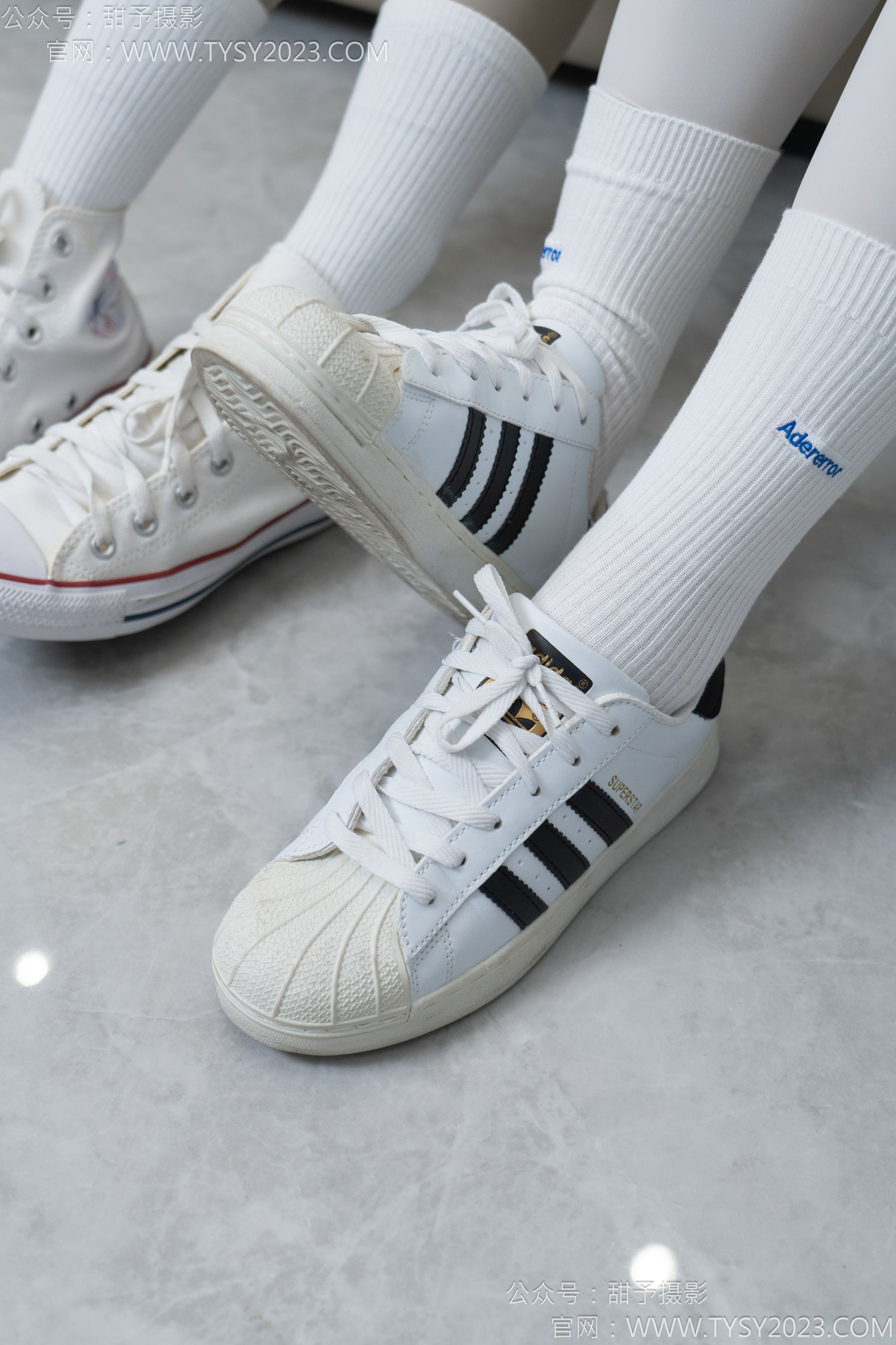 甜予摄影 No.157 澜澜&咖啡豆 - 帆布鞋、板鞋、白棉袜、薄黑丝、薄肉丝/(144P)