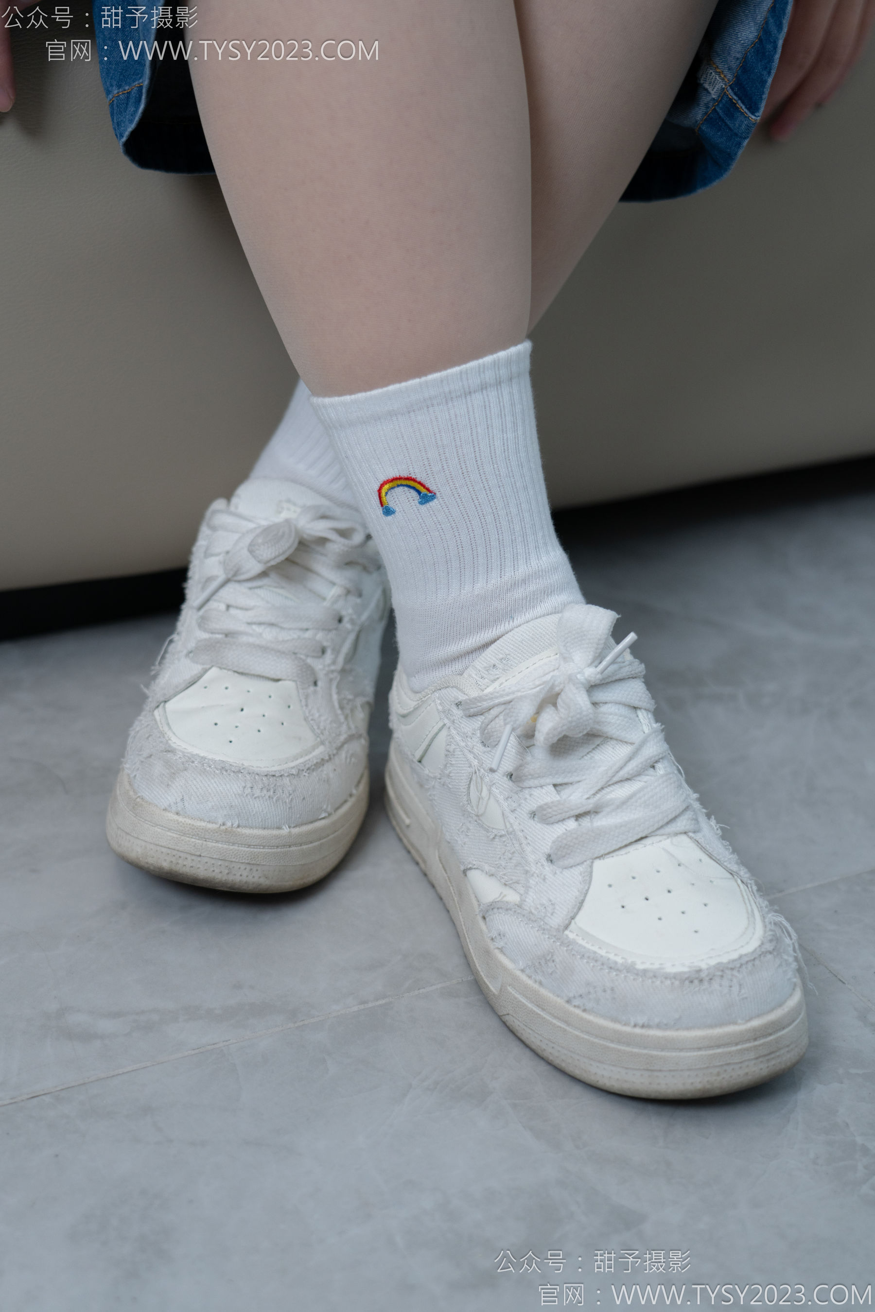 甜予摄影 No.151 小葵 - 板鞋、白棉袜、薄肉丝/(130P)