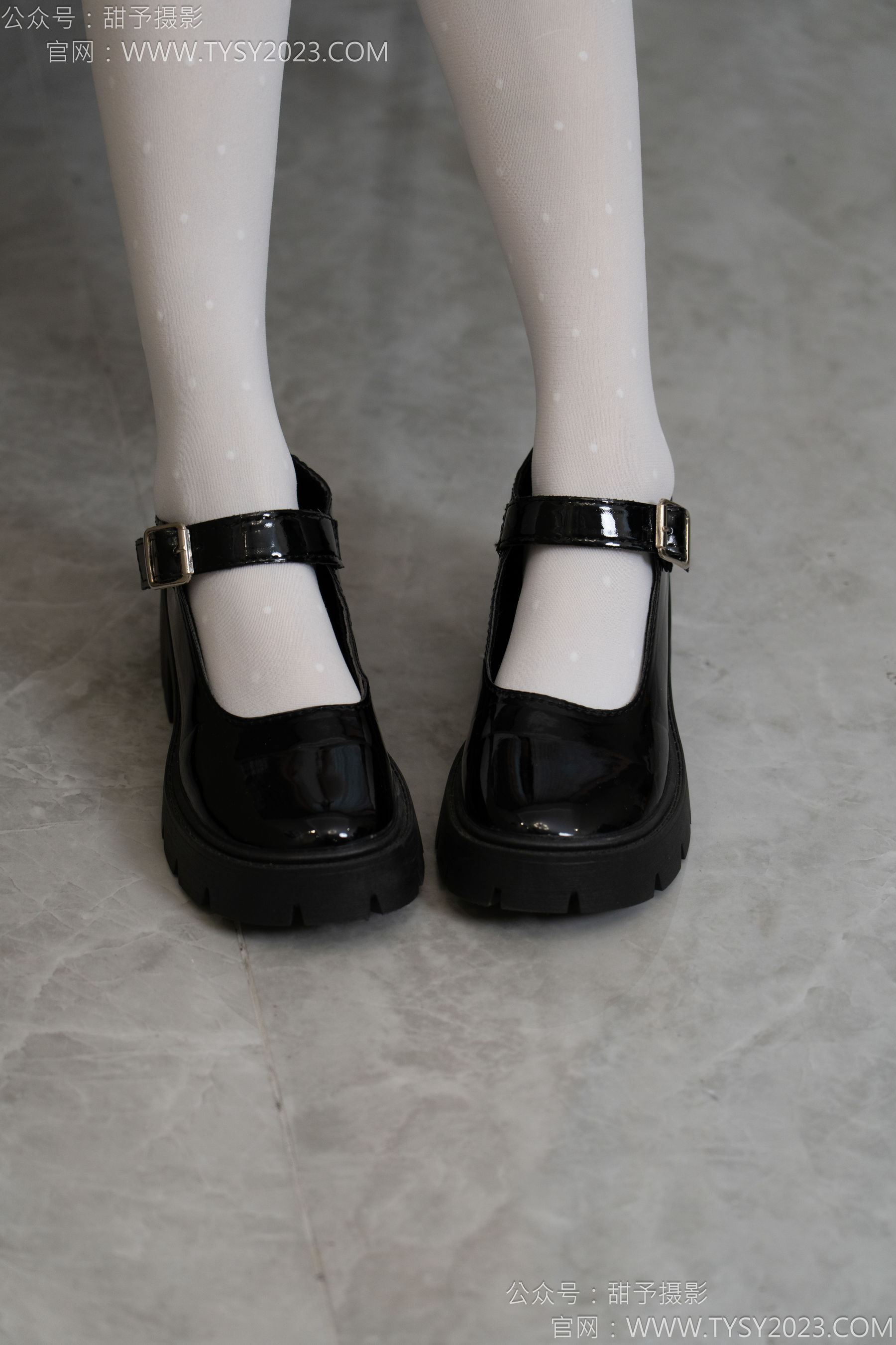 甜予摄影 No.150 澜澜 - 皮鞋、大腿袜、小腿袜、波点白丝袜/(162P)