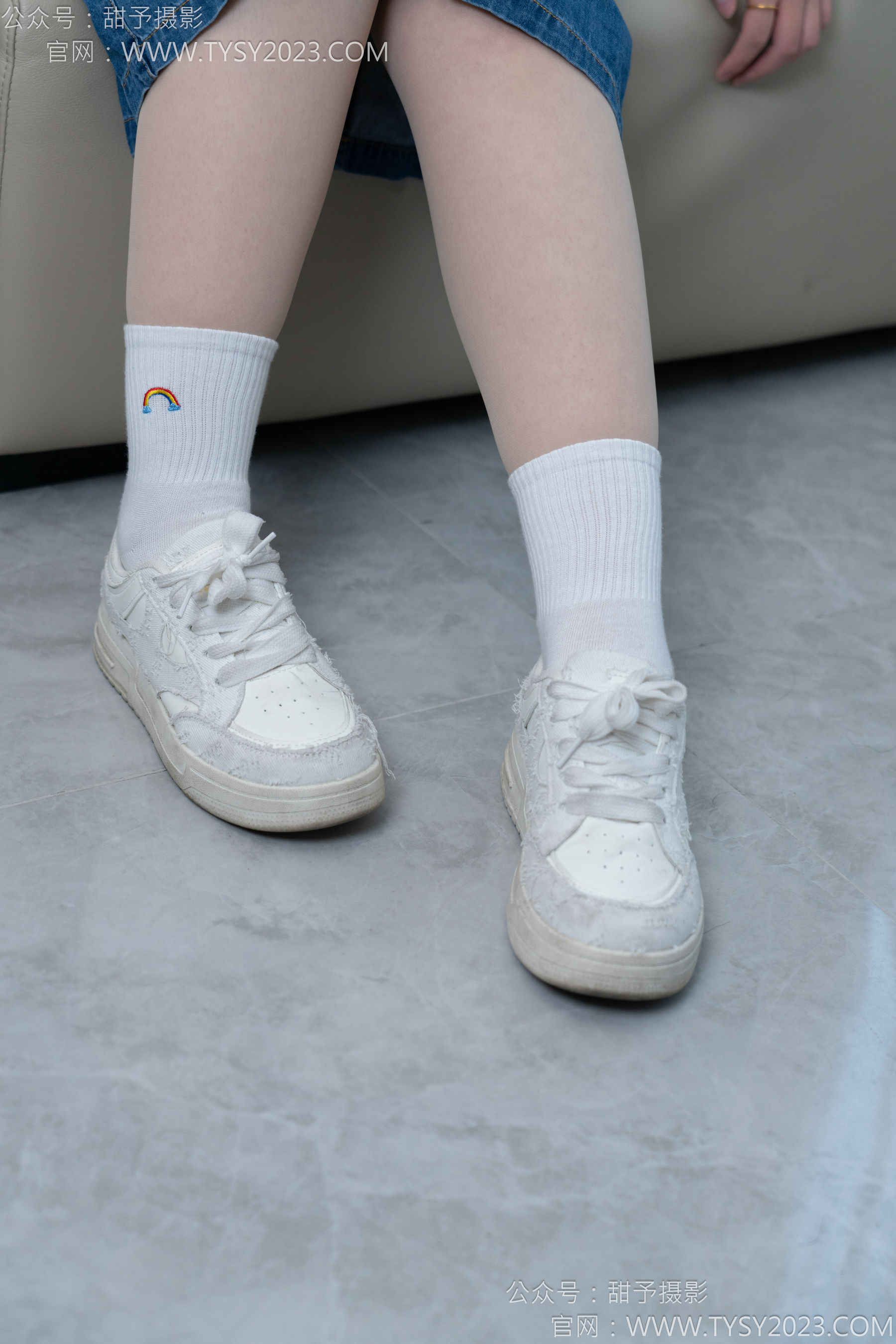 甜予摄影 No.151 小葵 - 板鞋、白棉袜、薄肉丝/(130P)