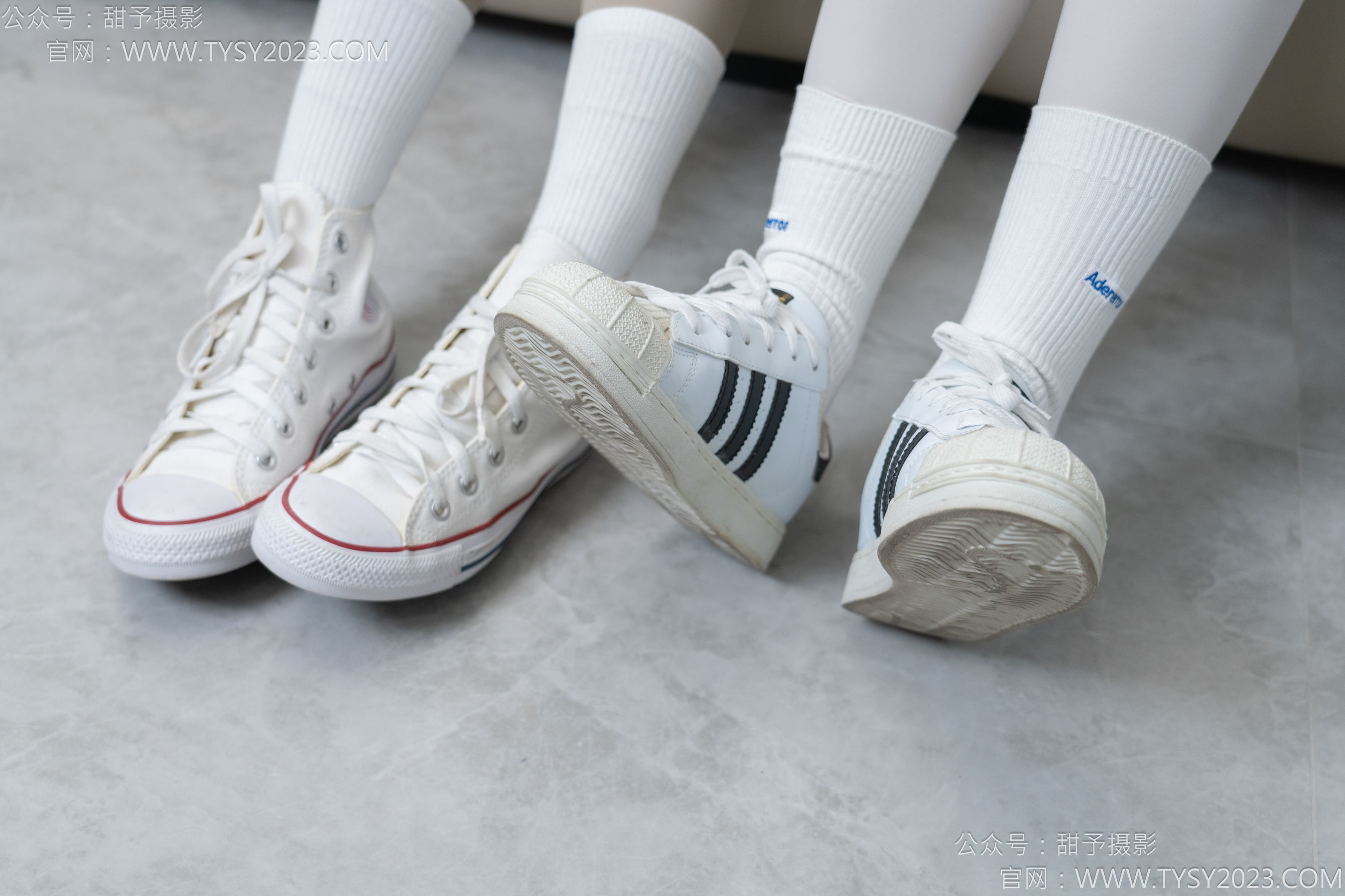 甜予摄影 No.157 澜澜&咖啡豆 - 帆布鞋、板鞋、白棉袜、薄黑丝、薄肉丝/(144P)