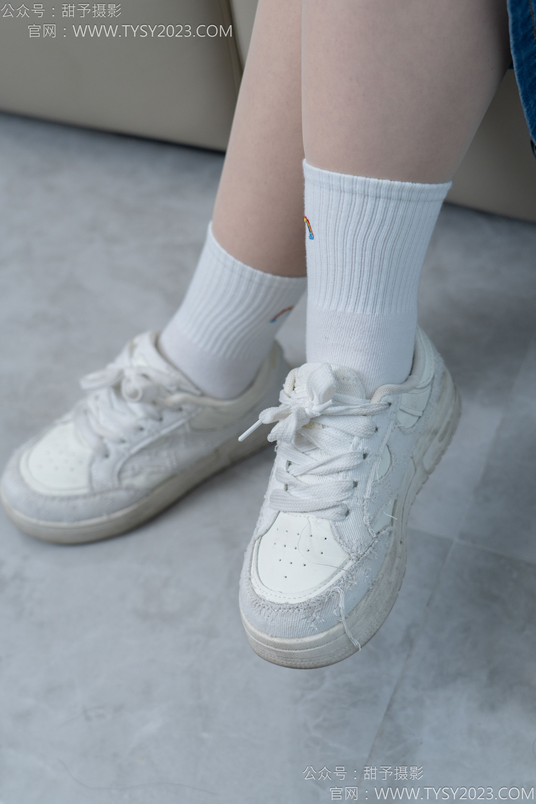 甜予摄影 No.151 小葵 - 板鞋、白棉袜、薄肉丝/(130P)