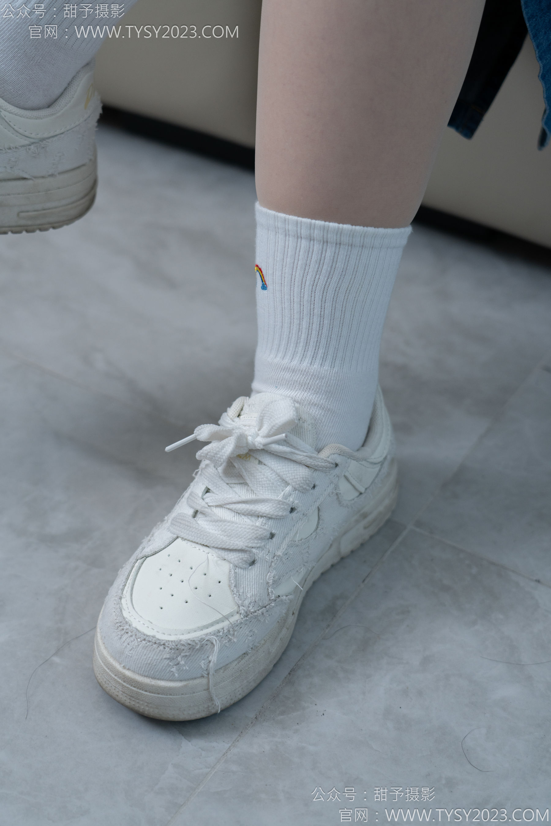 甜予摄影 No.151 小葵 - 板鞋、白棉袜、薄肉丝/(130P)