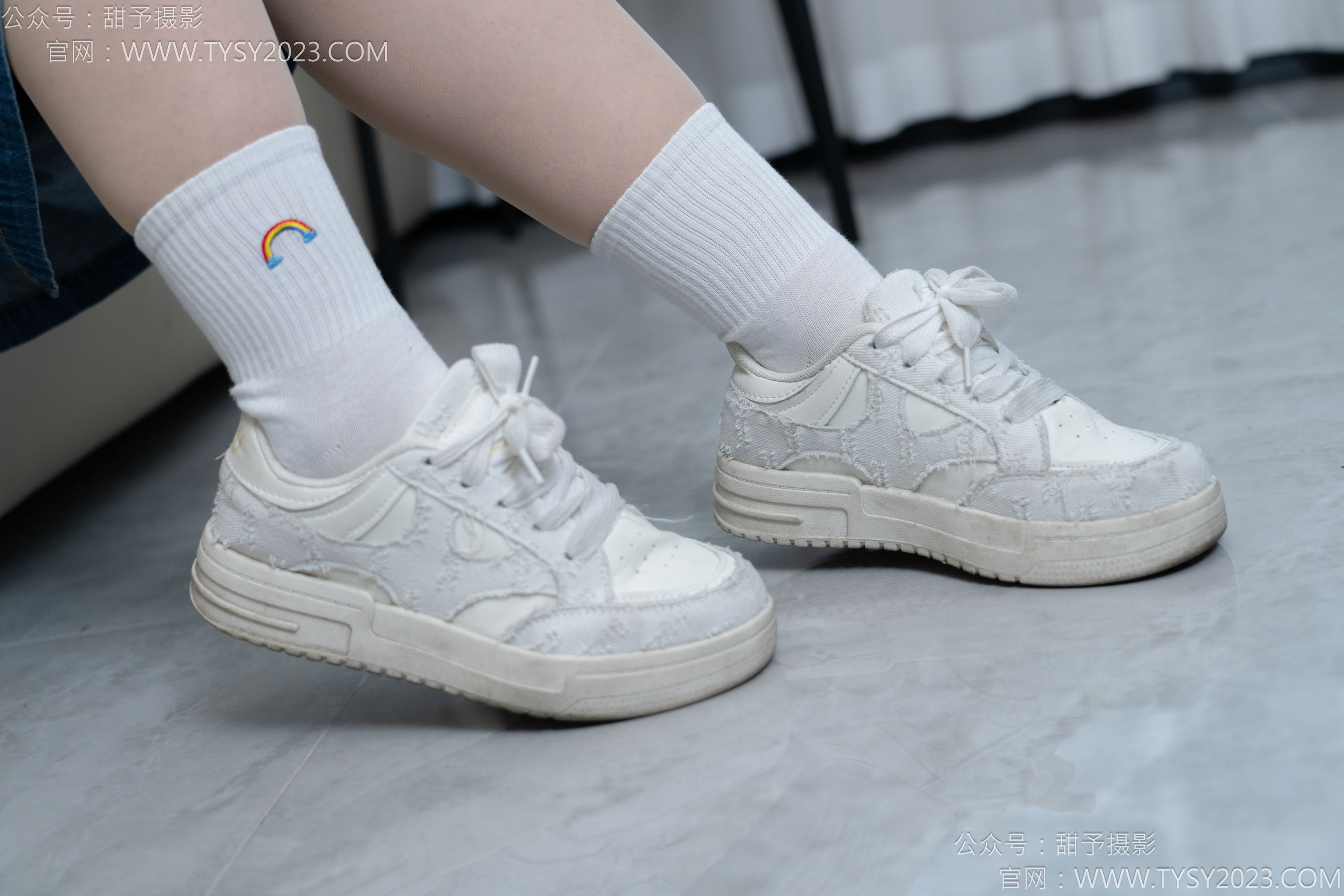 甜予摄影 No.151 小葵 - 板鞋、白棉袜、薄肉丝/(130P)