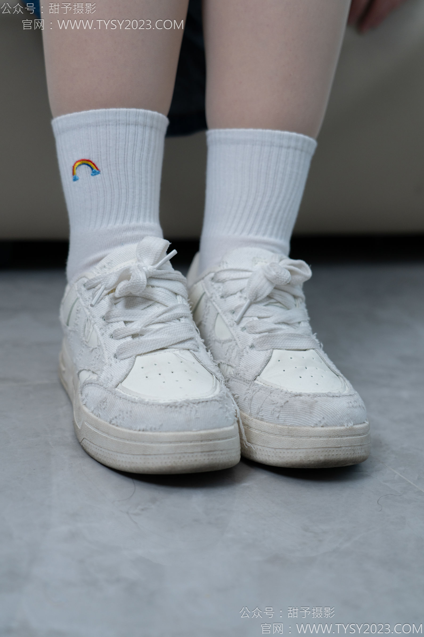 甜予摄影 No.151 小葵 - 板鞋、白棉袜、薄肉丝/(130P)