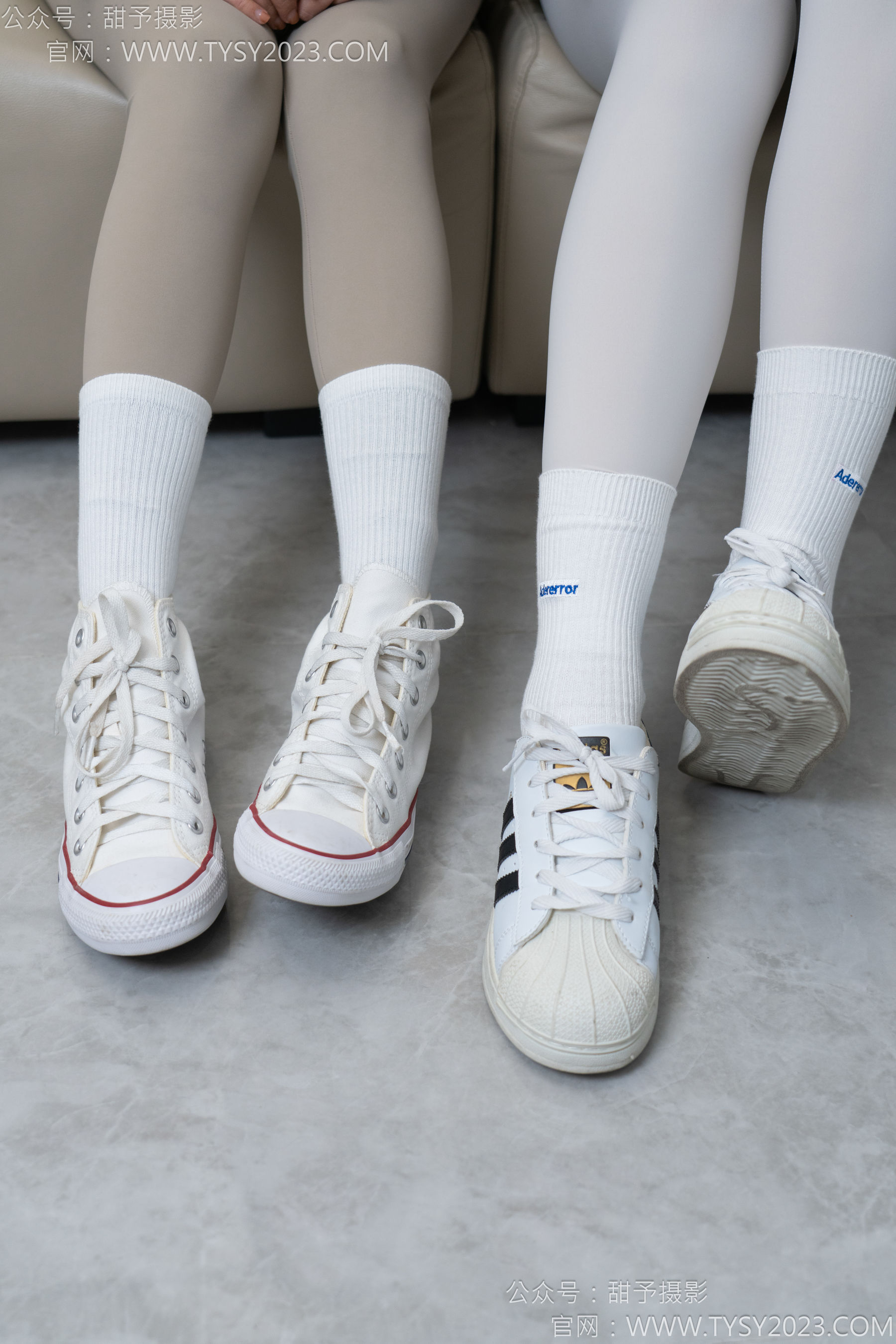 甜予摄影 No.157 澜澜&咖啡豆 - 帆布鞋、板鞋、白棉袜、薄黑丝、薄肉丝/(144P)