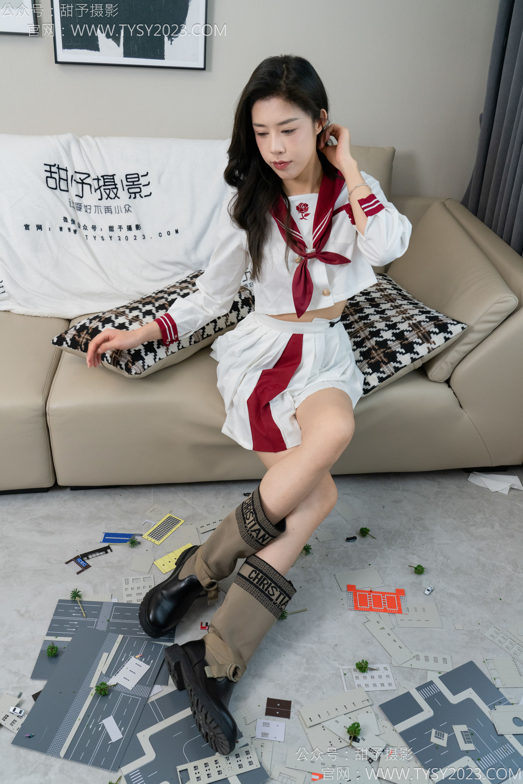 甜予摄影 No.148 咖啡豆 - 靴子、白棉袜、裸足/(169P)