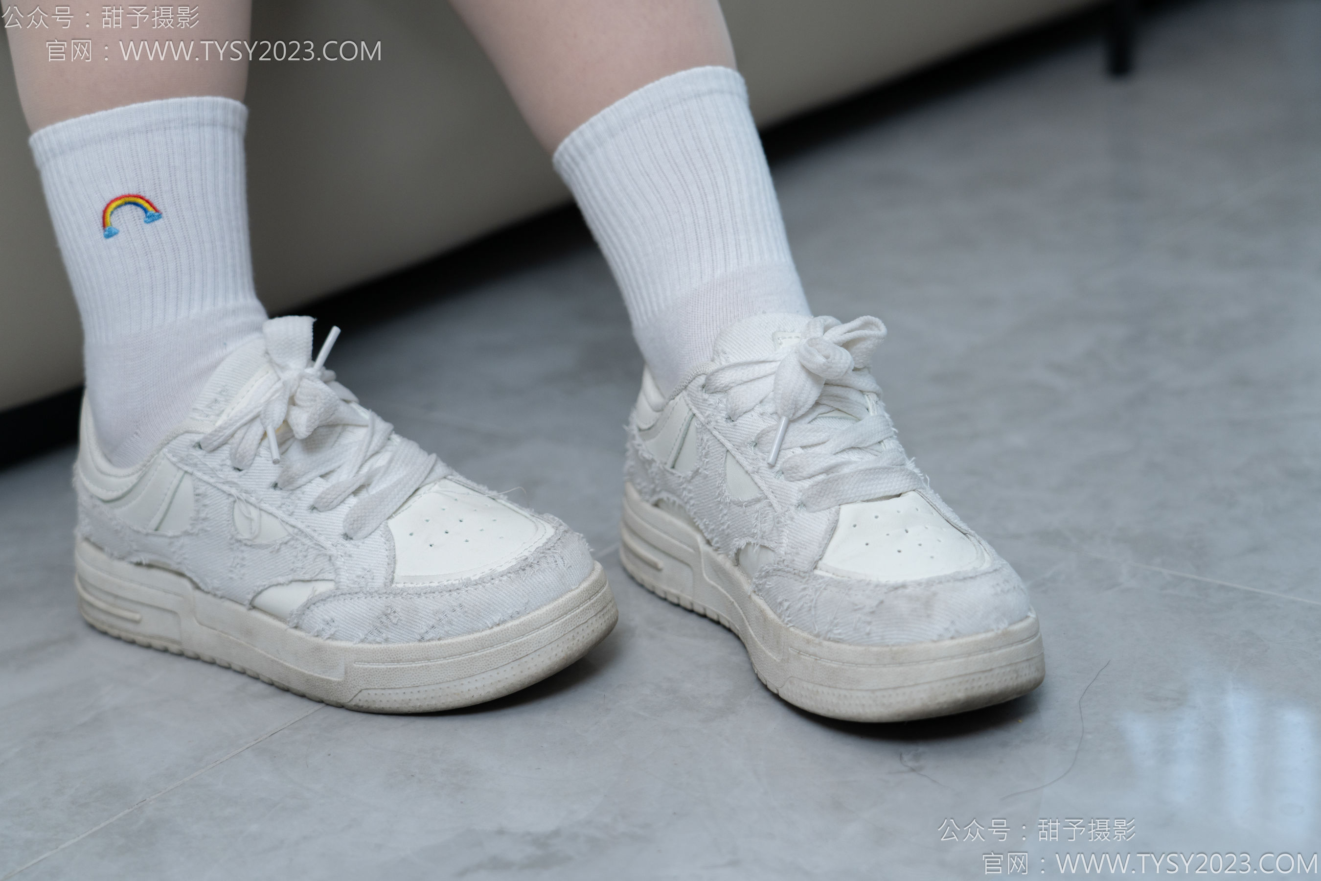 甜予摄影 No.151 小葵 - 板鞋、白棉袜、薄肉丝/(130P)