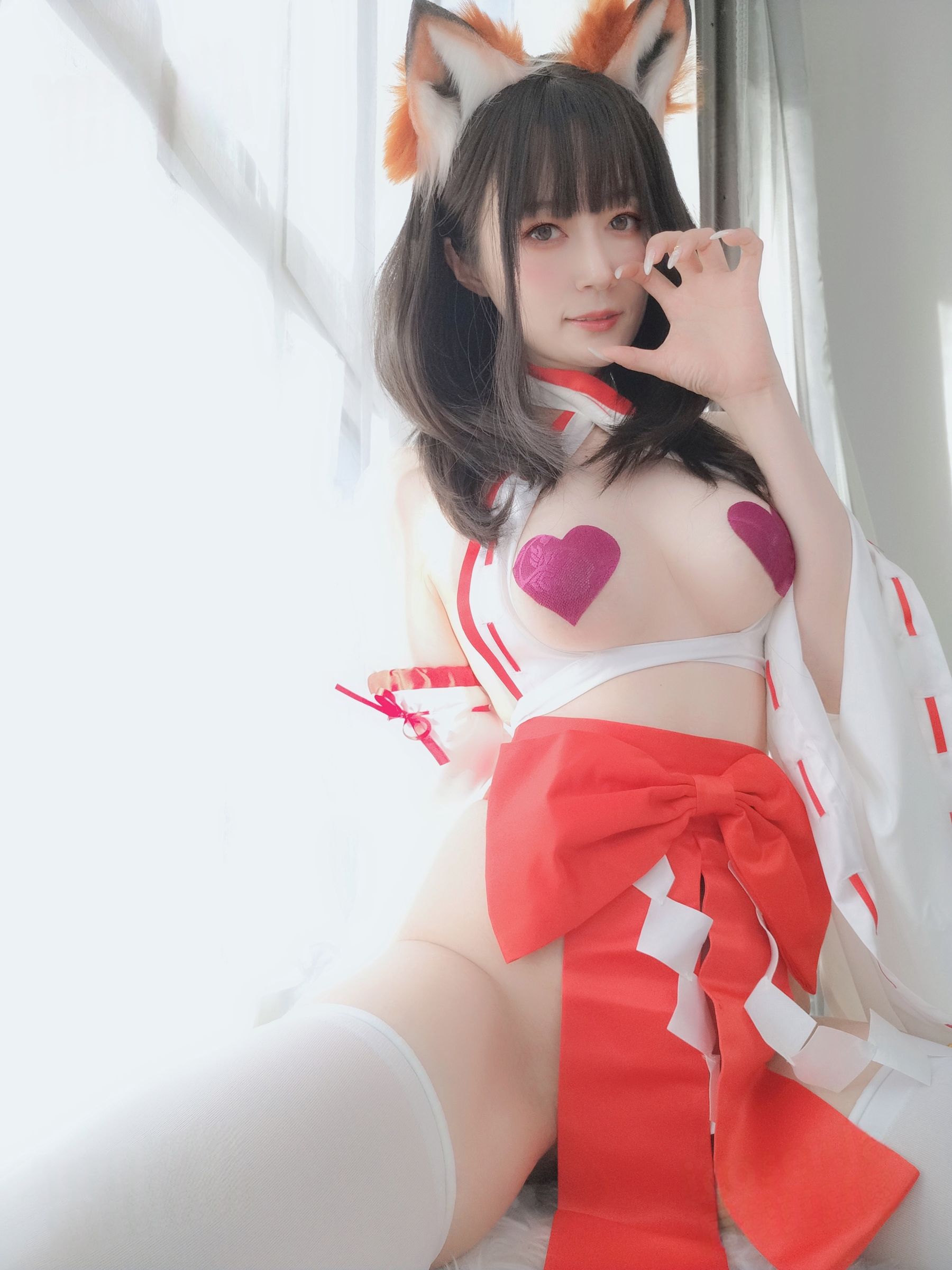 Coser小姐姐 白银 - 神社小狐狸/(93P)