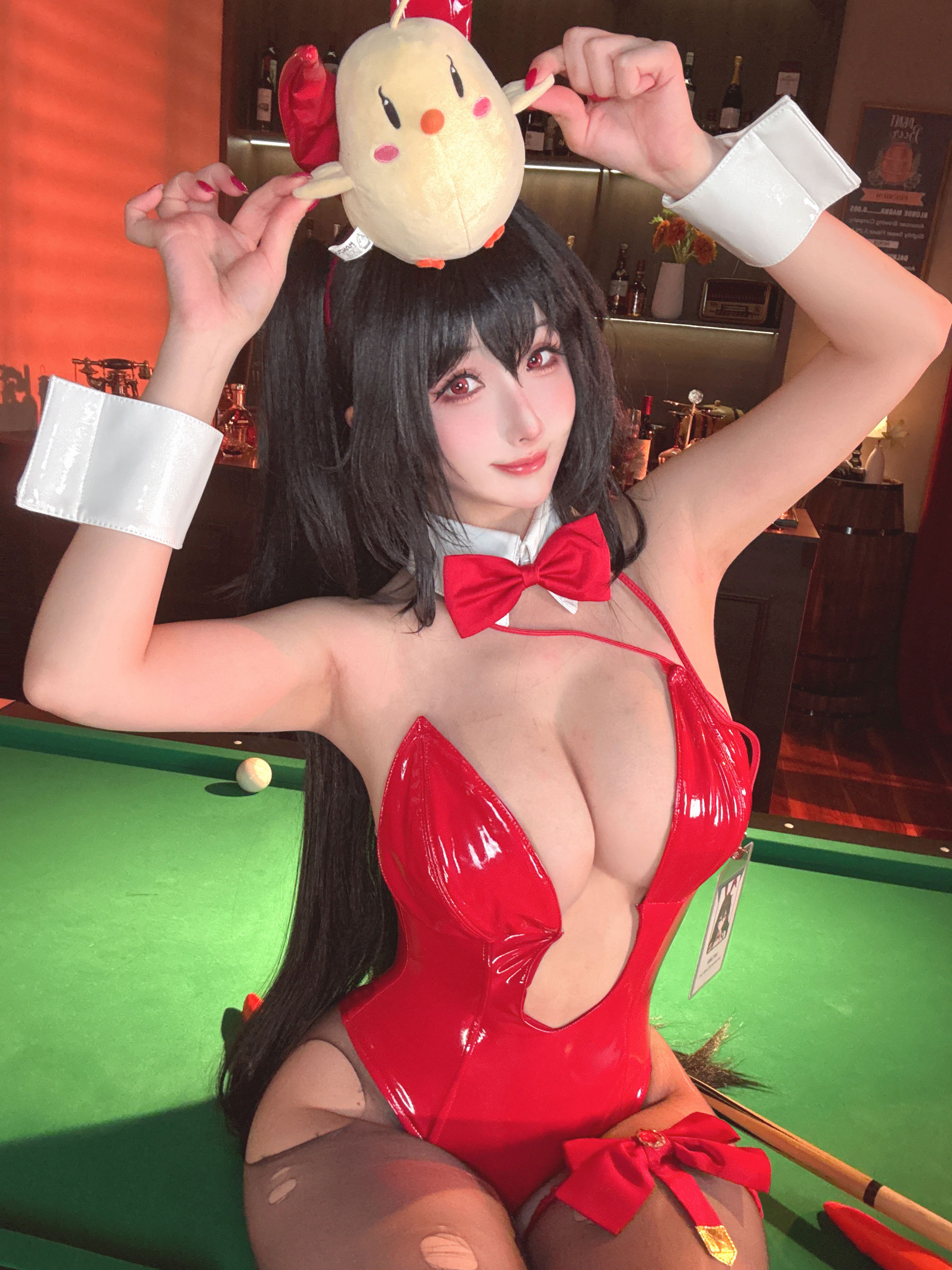 COS福利rioko 凉凉子 - 碧蓝航线 大凤 桌球兔女郎/(50P)