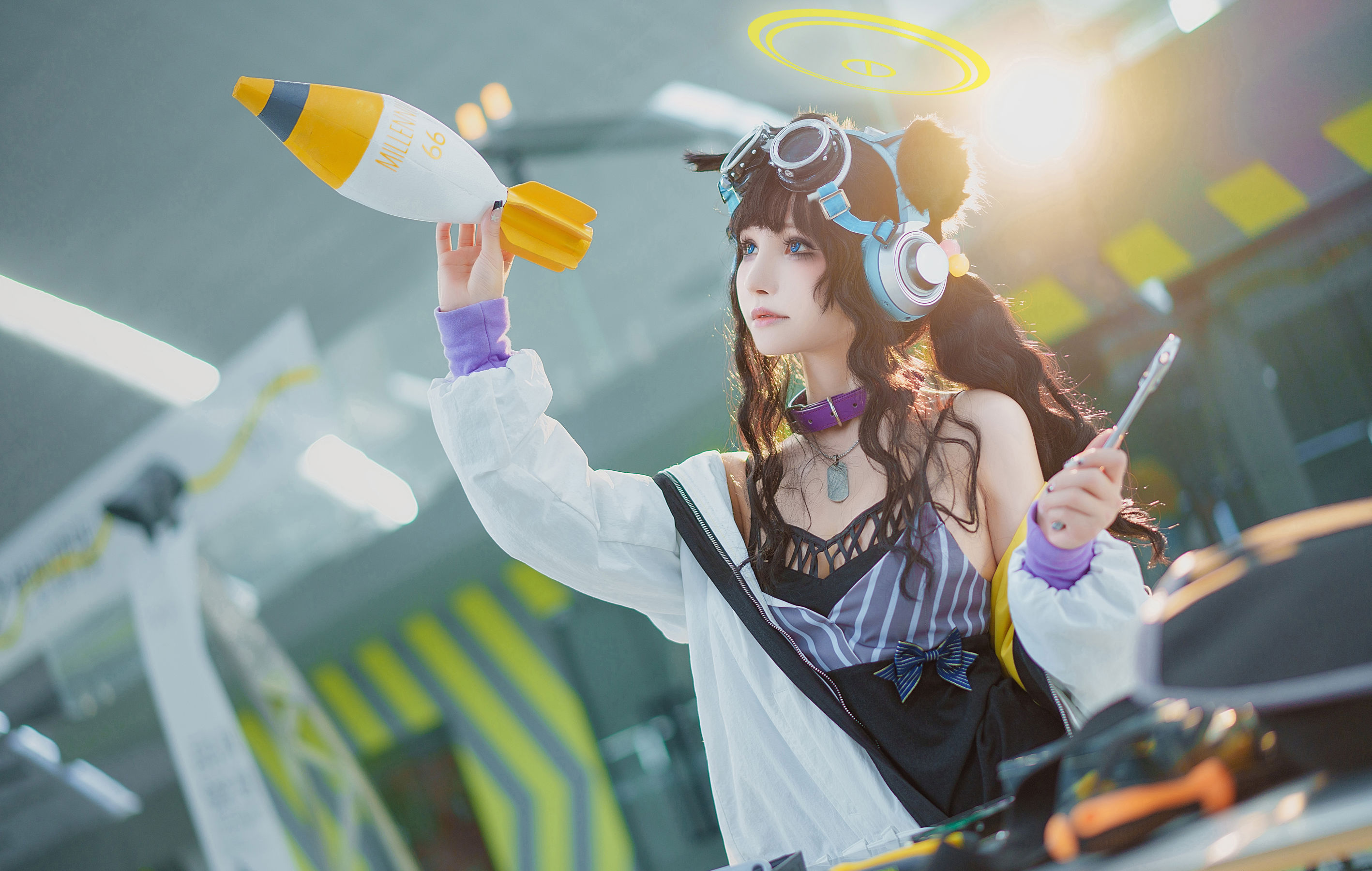 Cosplay美女 一千只猫薄禾 - 蔚蓝档案 猫冢响/(17P)