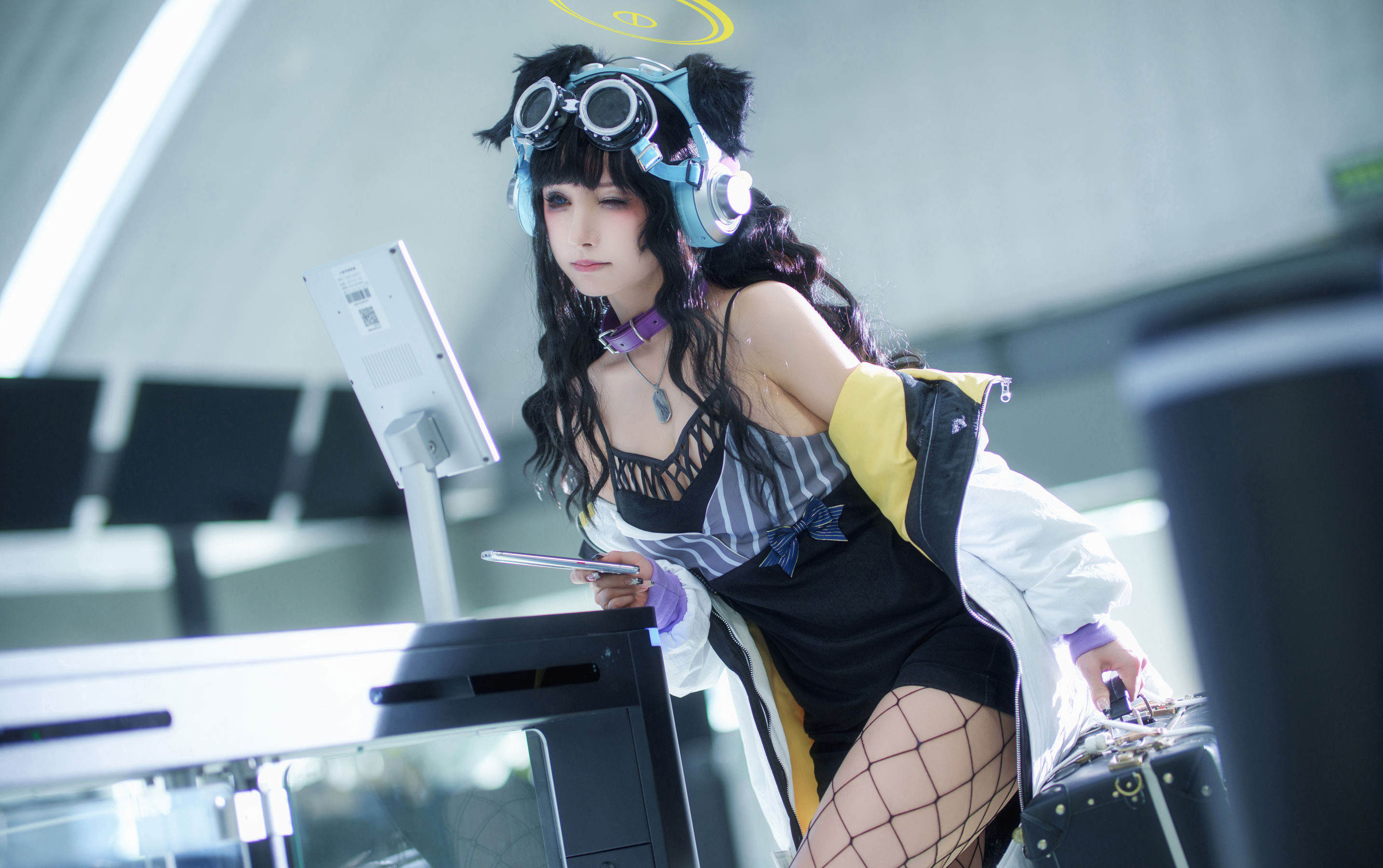 Cosplay美女 一千只猫薄禾 - 蔚蓝档案 猫冢响/(17P)