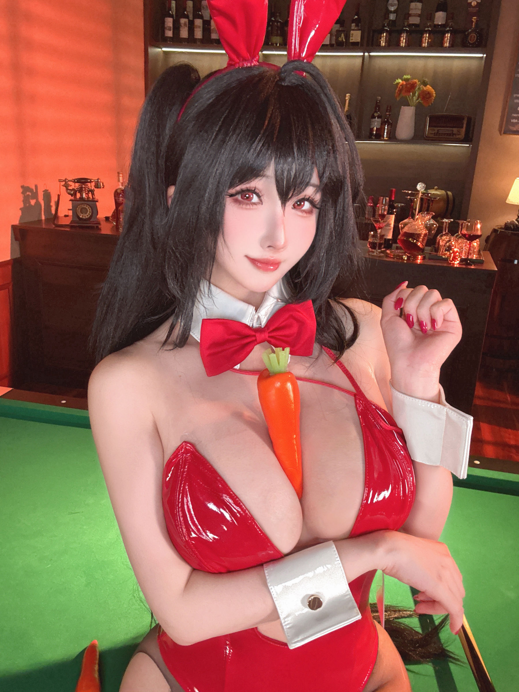 COS福利rioko 凉凉子 - 碧蓝航线 大凤 桌球兔女郎/(50P)