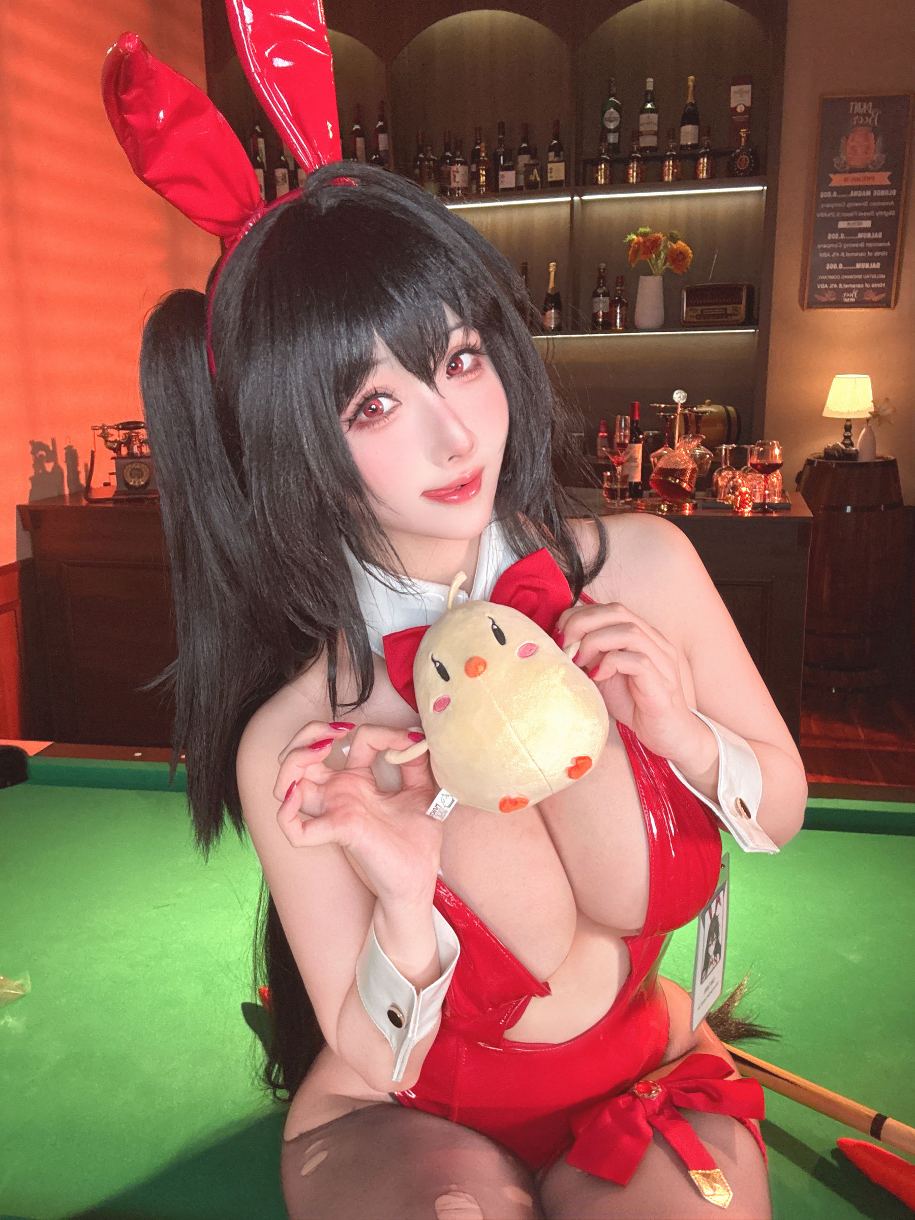 COS福利rioko 凉凉子 - 碧蓝航线 大凤 桌球兔女郎/(50P)