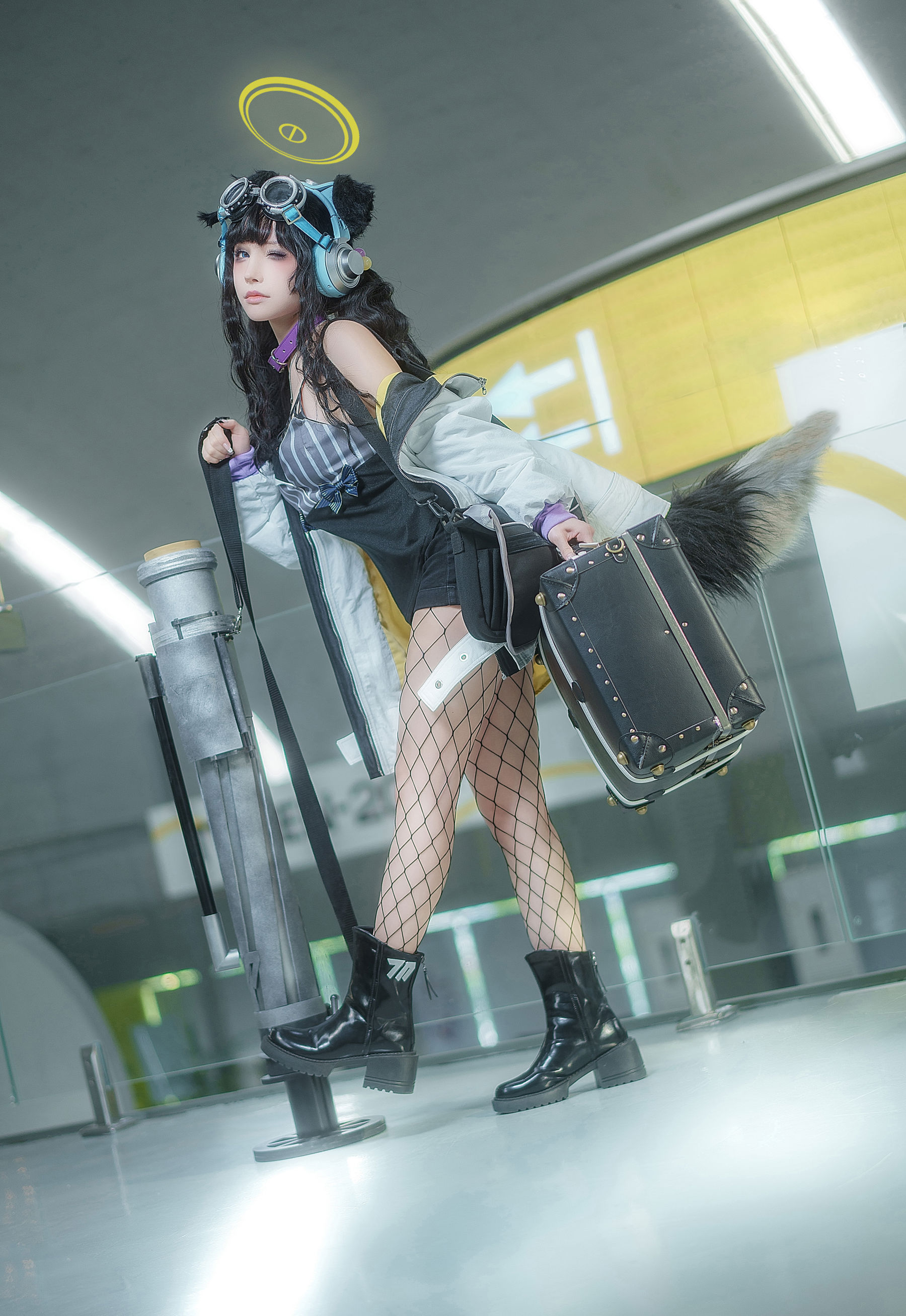 Cosplay美女 一千只猫薄禾 - 蔚蓝档案 猫冢响/(17P)