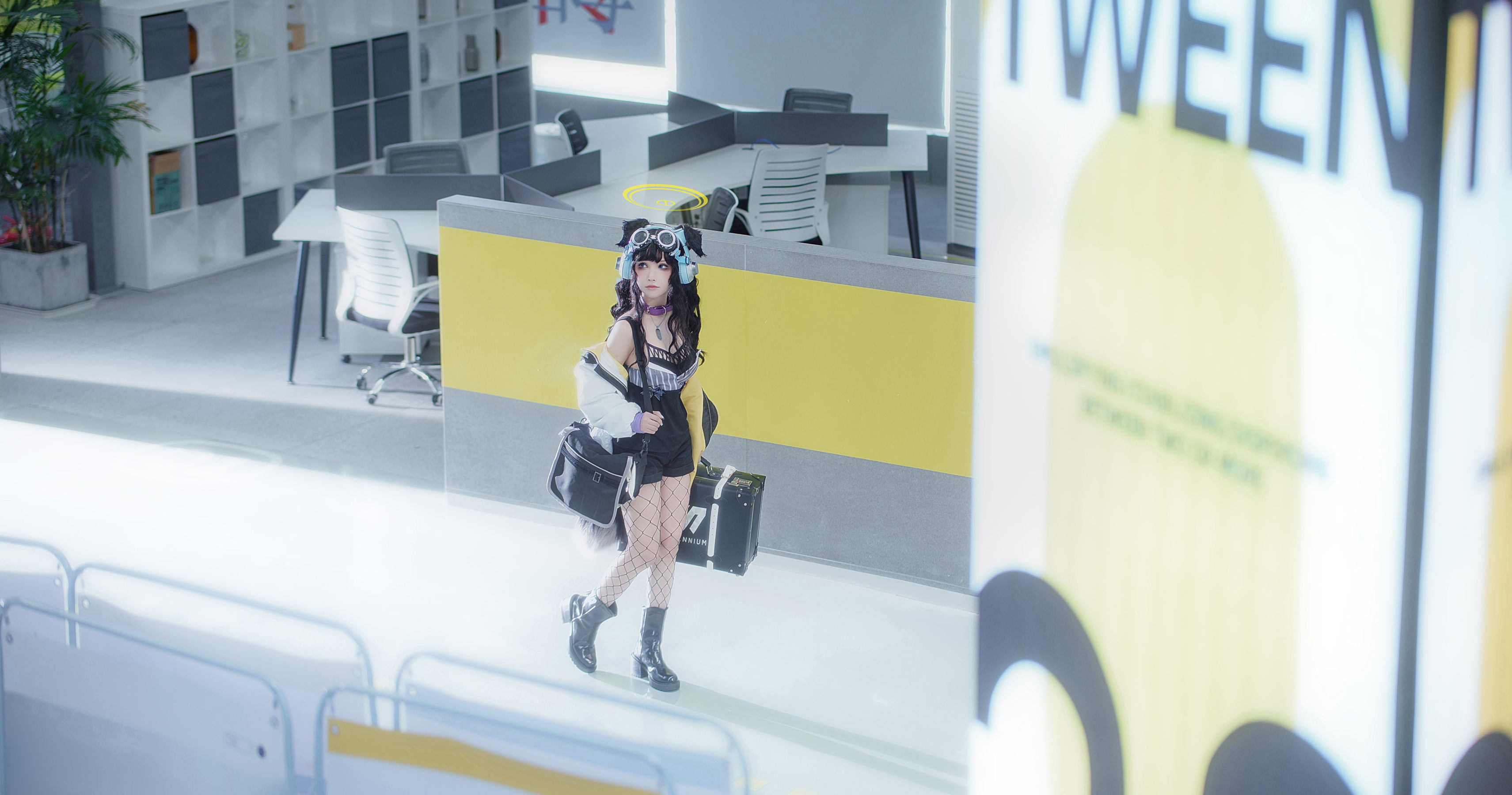 Cosplay美女 一千只猫薄禾 - 蔚蓝档案 猫冢响/(17P)