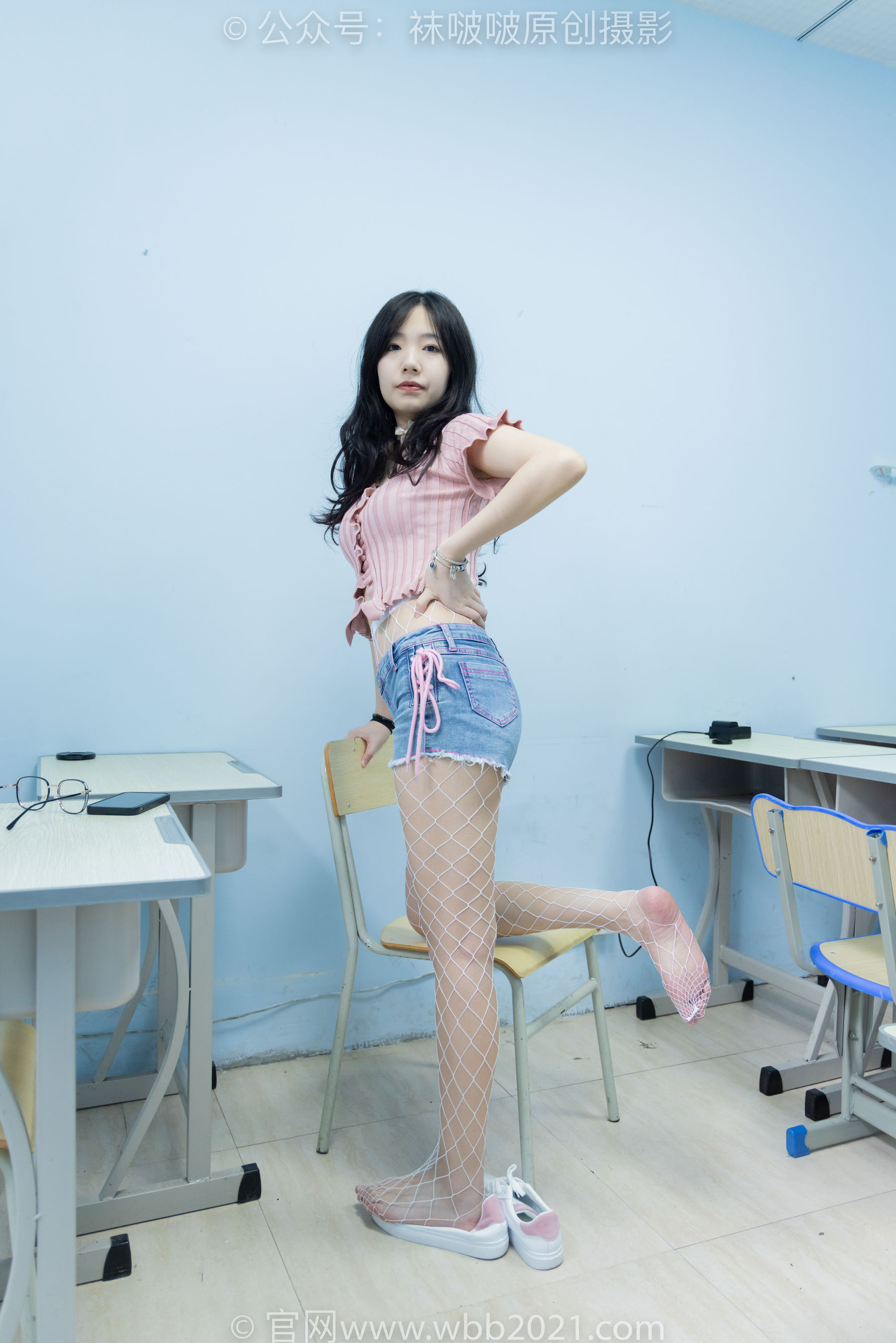 BoBoSocks袜啵啵 No.566 小甜豆 - 高跟鞋、板鞋、白网袜、白蕾丝袜、校服/(146P)