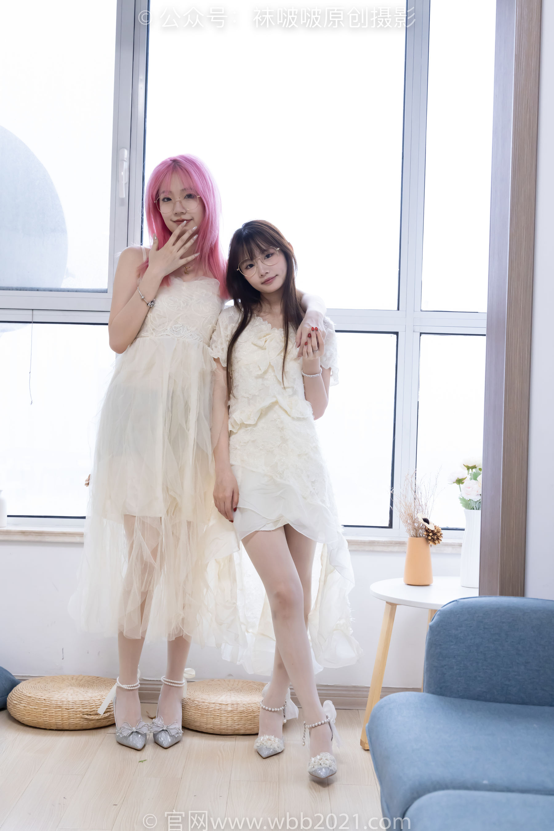 BoBoSocks袜啵啵 No.563 小甜豆&甜甜圈 - 高跟鞋、油亮白丝、裸足/(215P)