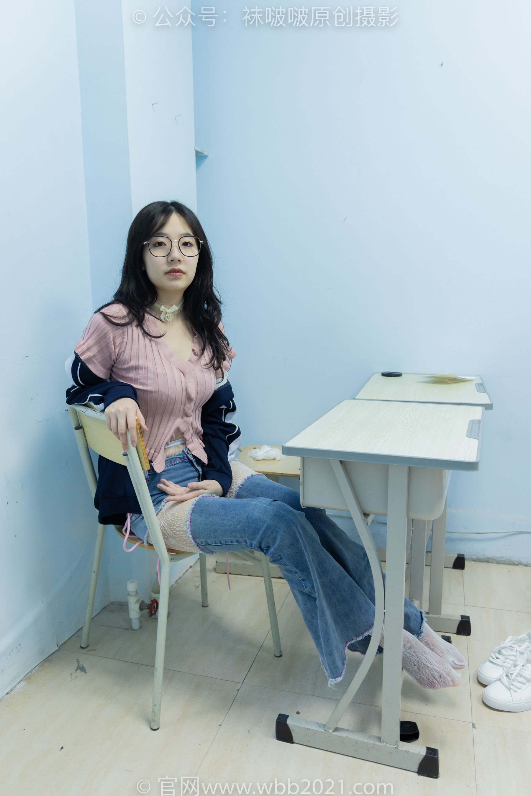 BoBoSocks袜啵啵 No.566 小甜豆 - 高跟鞋、板鞋、白网袜、白蕾丝袜、校服/(146P)