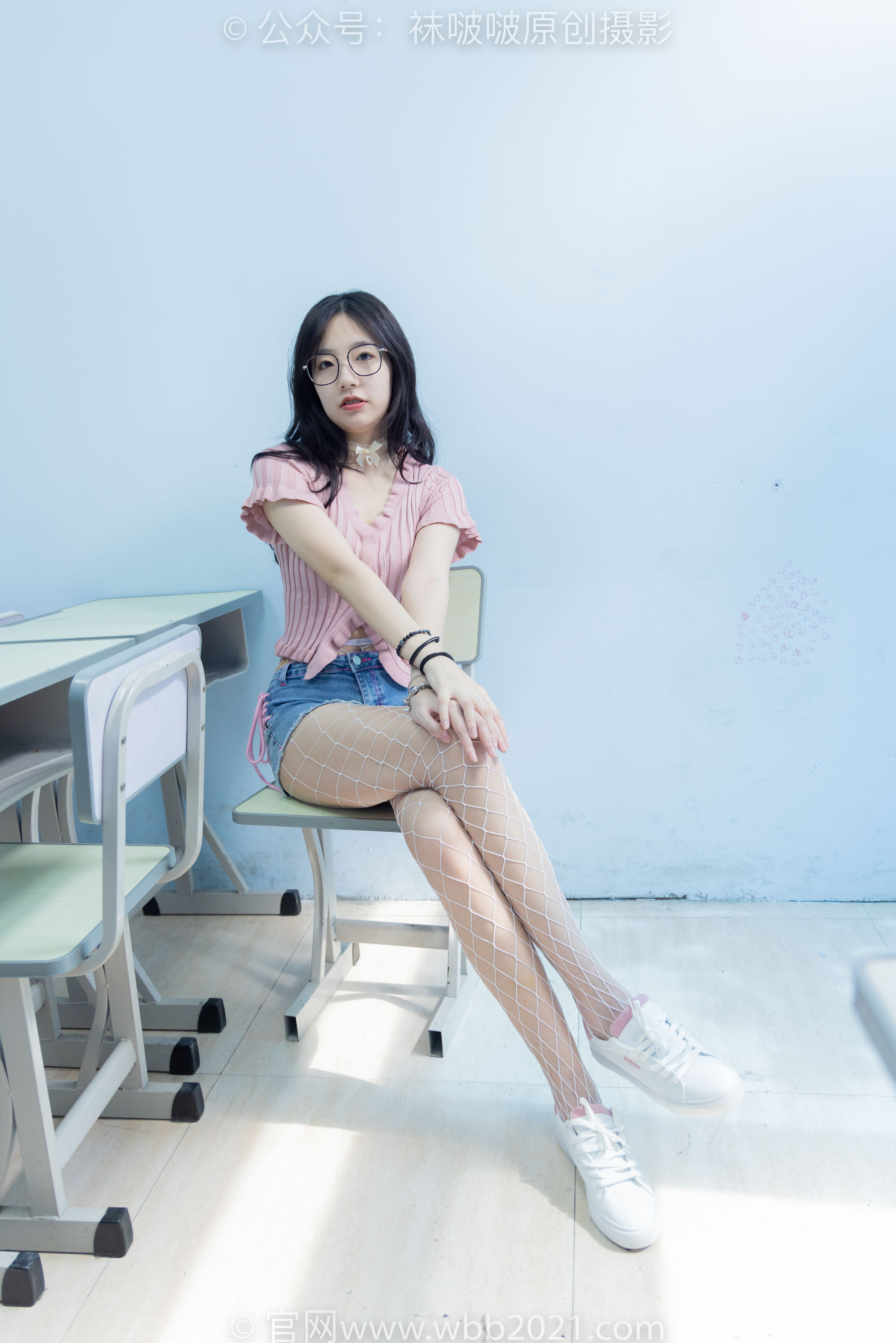 BoBoSocks袜啵啵 No.566 小甜豆 - 高跟鞋、板鞋、白网袜、白蕾丝袜、校服/(146P)