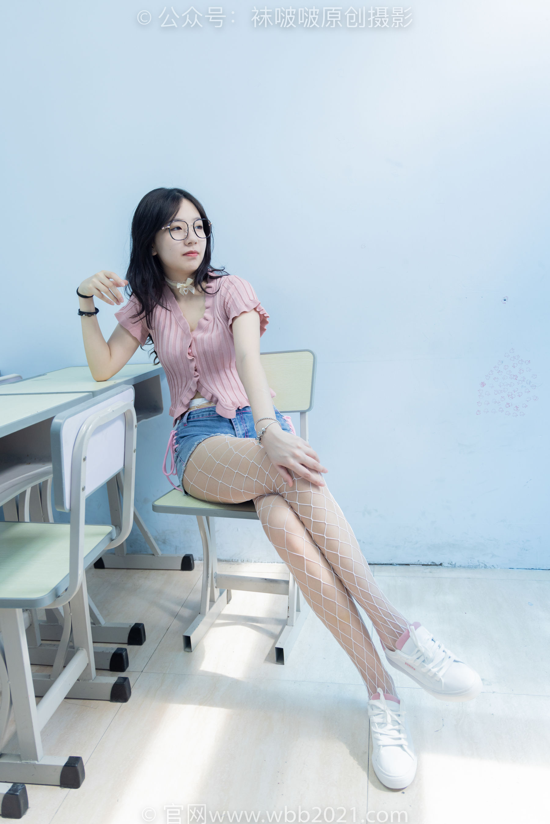 BoBoSocks袜啵啵 No.566 小甜豆 - 高跟鞋、板鞋、白网袜、白蕾丝袜、校服/(146P)