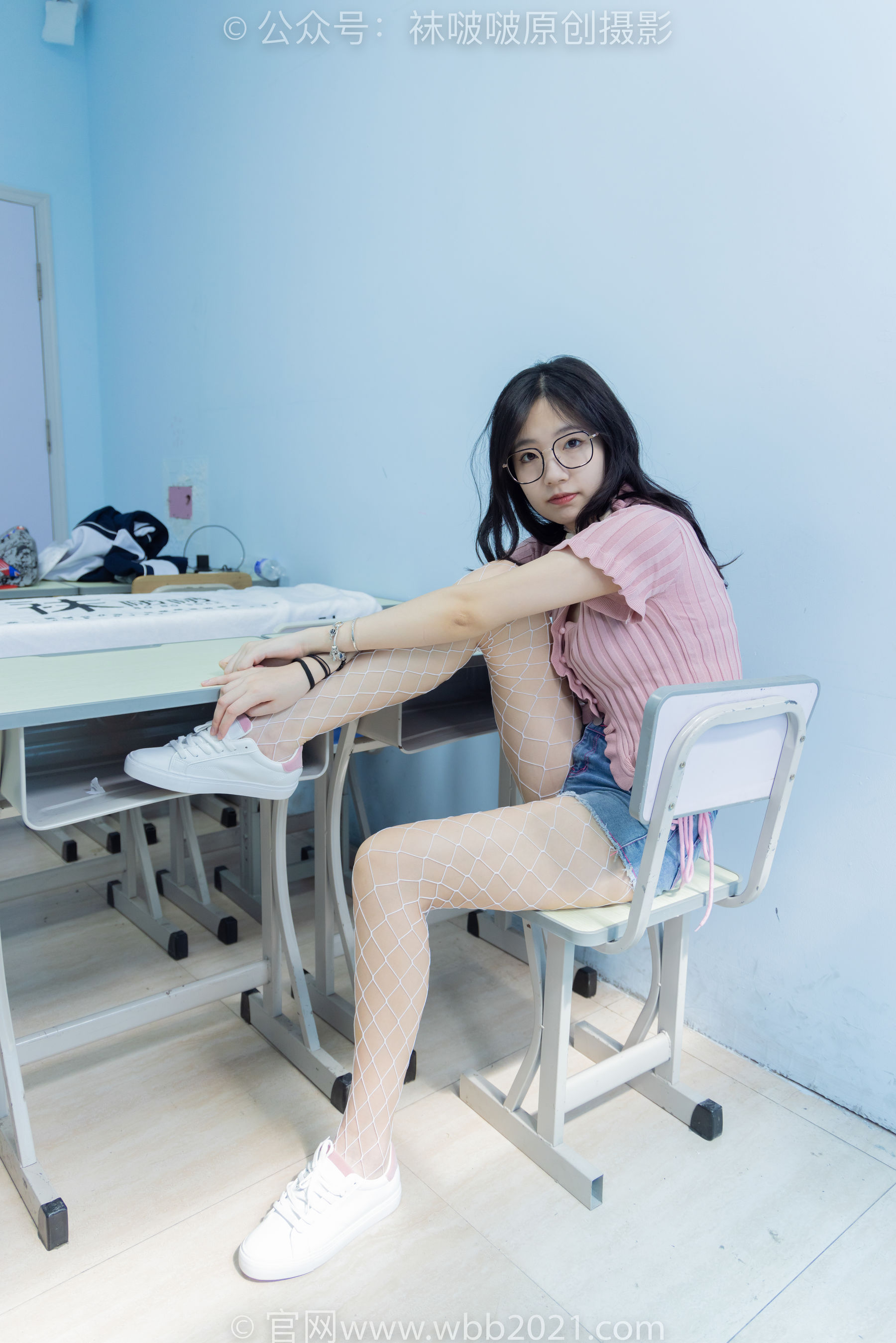 BoBoSocks袜啵啵 No.566 小甜豆 - 高跟鞋、板鞋、白网袜、白蕾丝袜、校服/(146P)