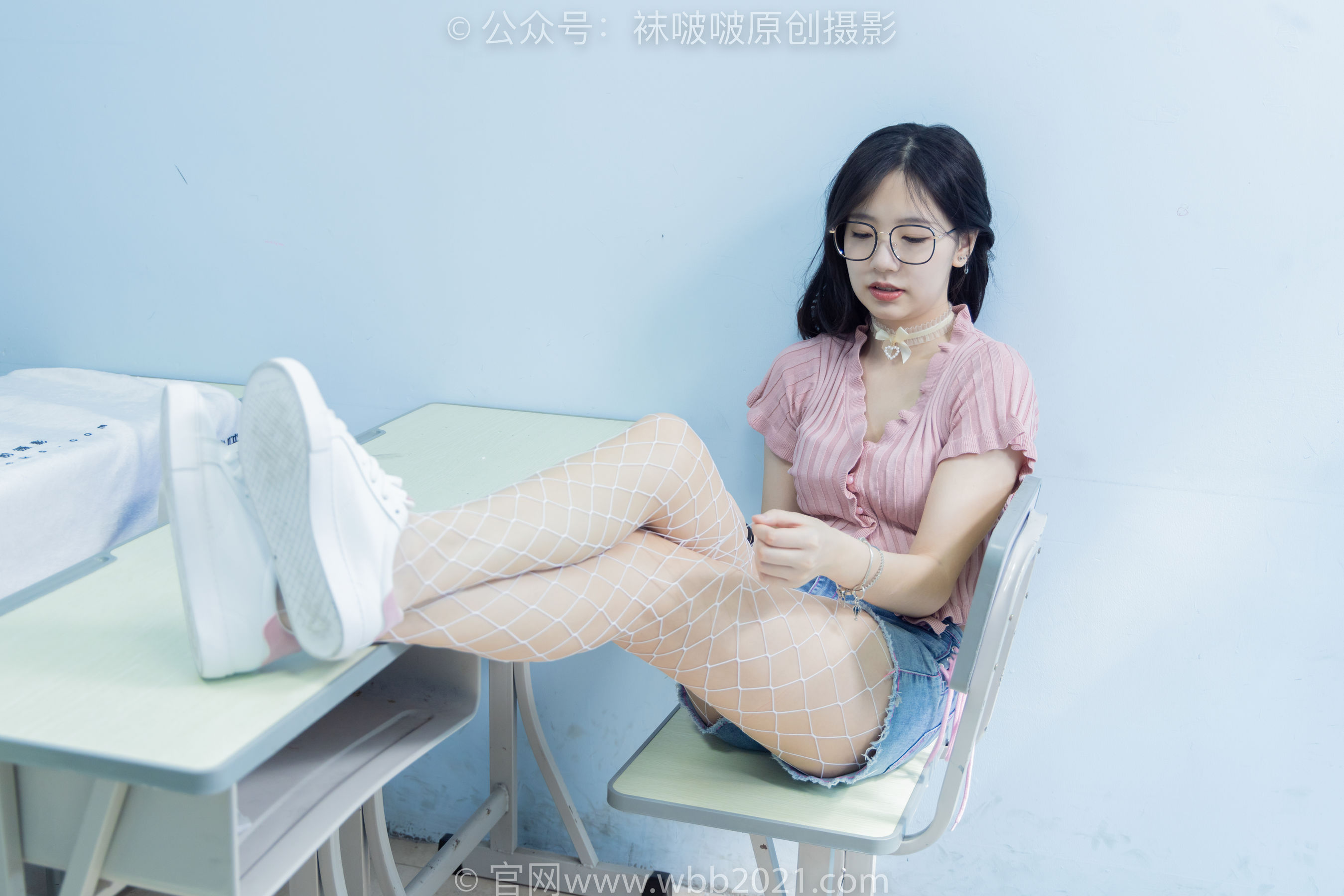 BoBoSocks袜啵啵 No.566 小甜豆 - 高跟鞋、板鞋、白网袜、白蕾丝袜、校服/(146P)