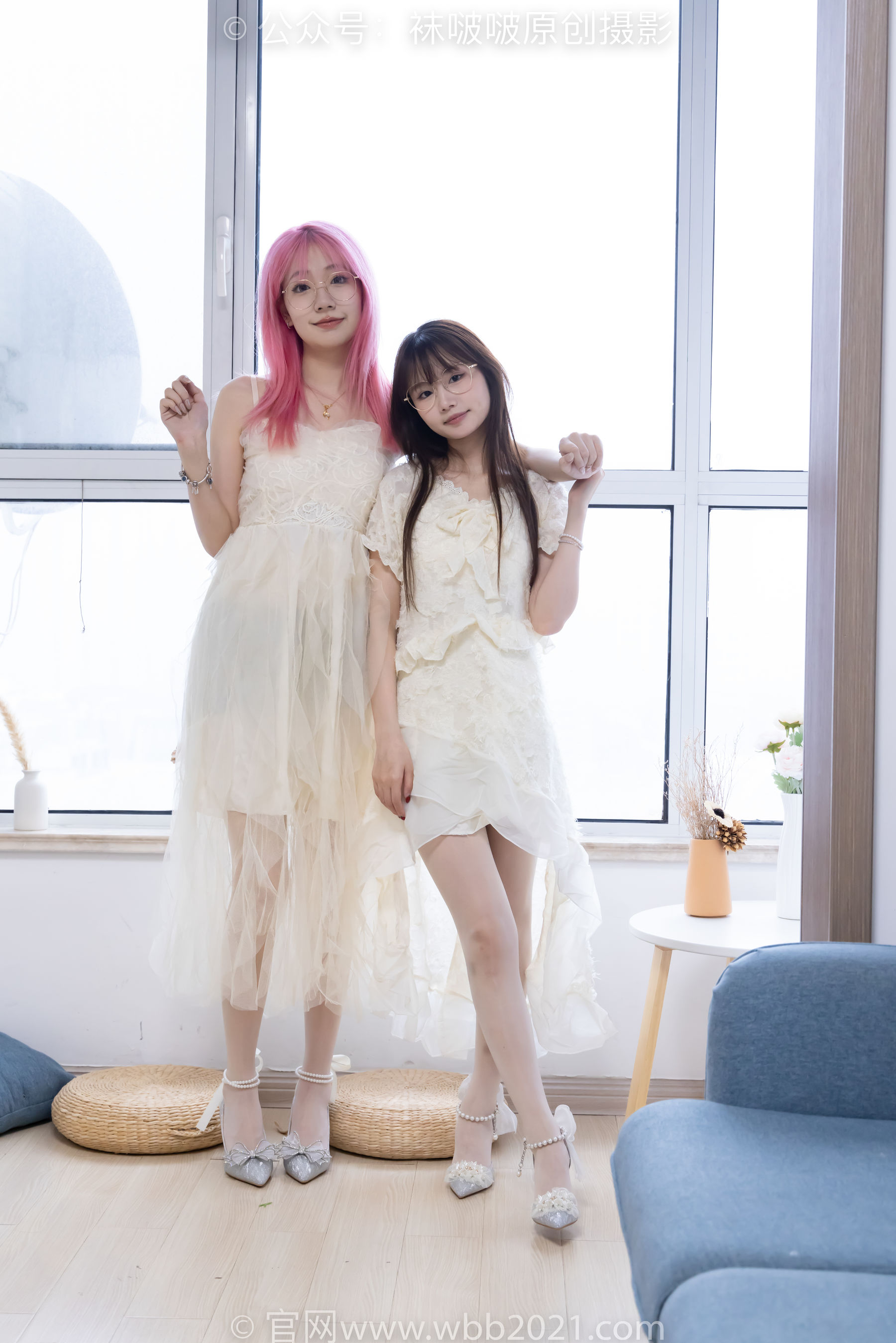 BoBoSocks袜啵啵 No.563 小甜豆&甜甜圈 - 高跟鞋、油亮白丝、裸足/(215P)