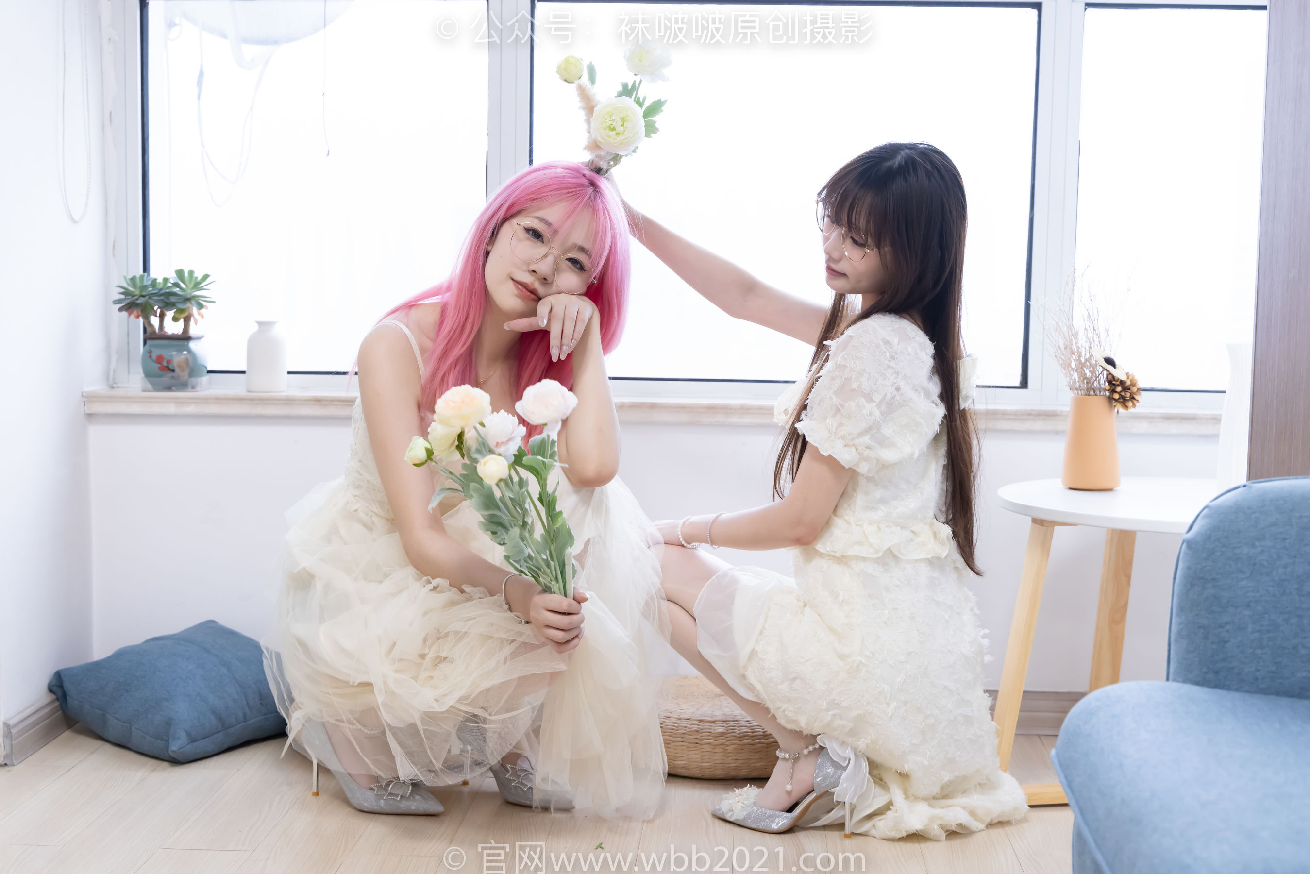 BoBoSocks袜啵啵 No.563 小甜豆&甜甜圈 - 高跟鞋、油亮白丝、裸足/(215P)