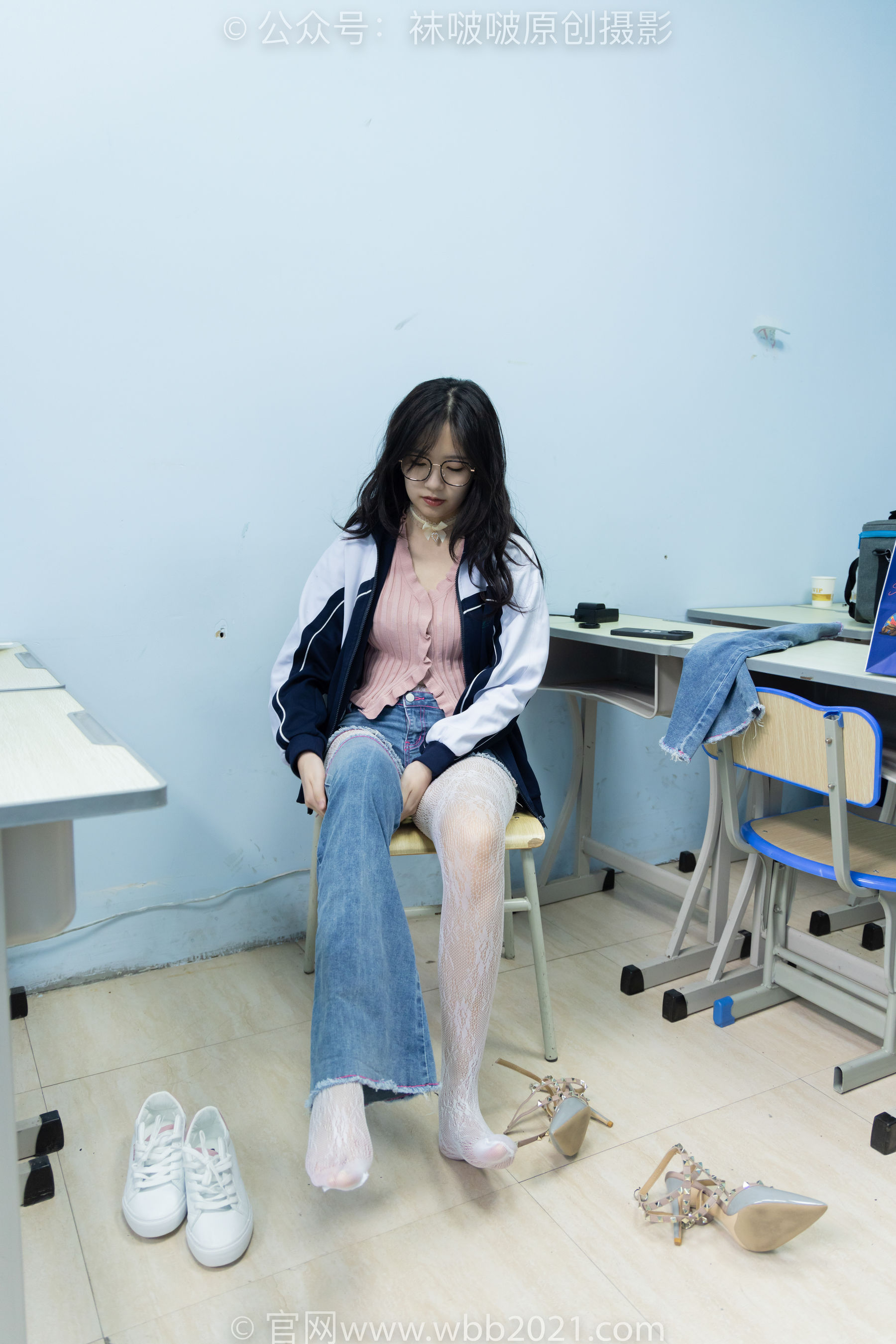 BoBoSocks袜啵啵 No.566 小甜豆 - 高跟鞋、板鞋、白网袜、白蕾丝袜、校服/(146P)