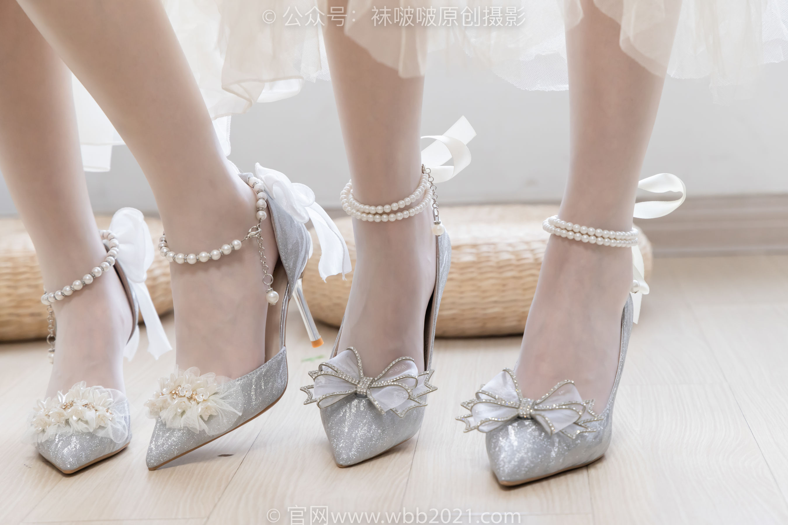 BoBoSocks袜啵啵 No.563 小甜豆&甜甜圈 - 高跟鞋、油亮白丝、裸足/(215P)