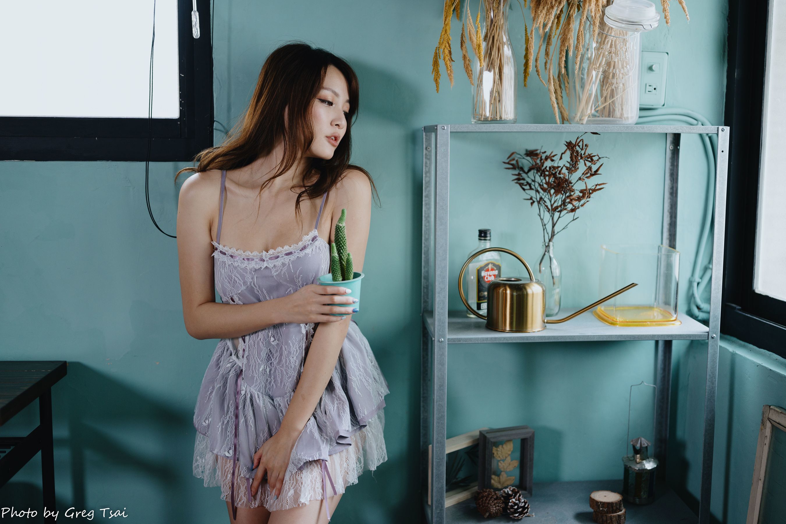 Ashley - 紫色吊带/(118P)